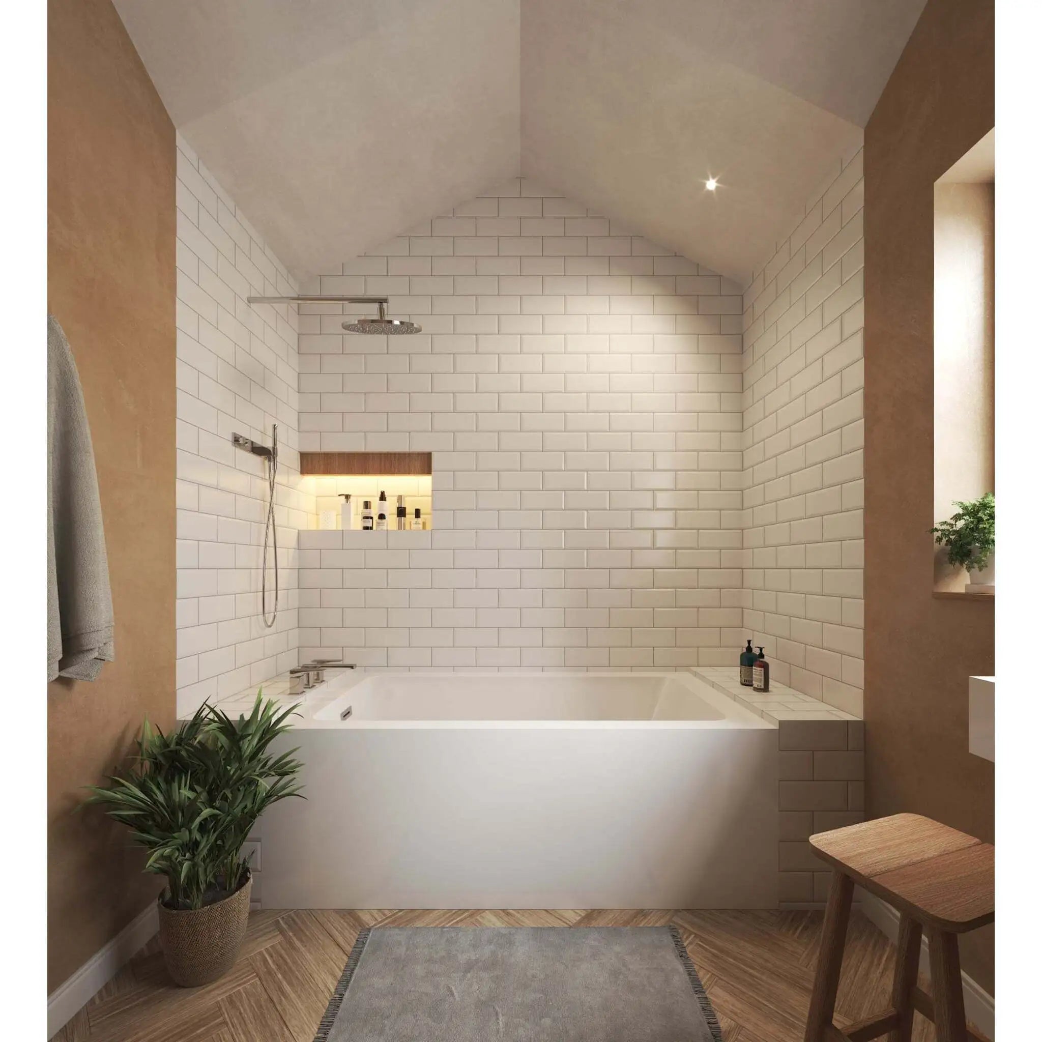 18" White Alcove Bathtub - Grayley by Wyndham (WCBTW16032L18) image 1