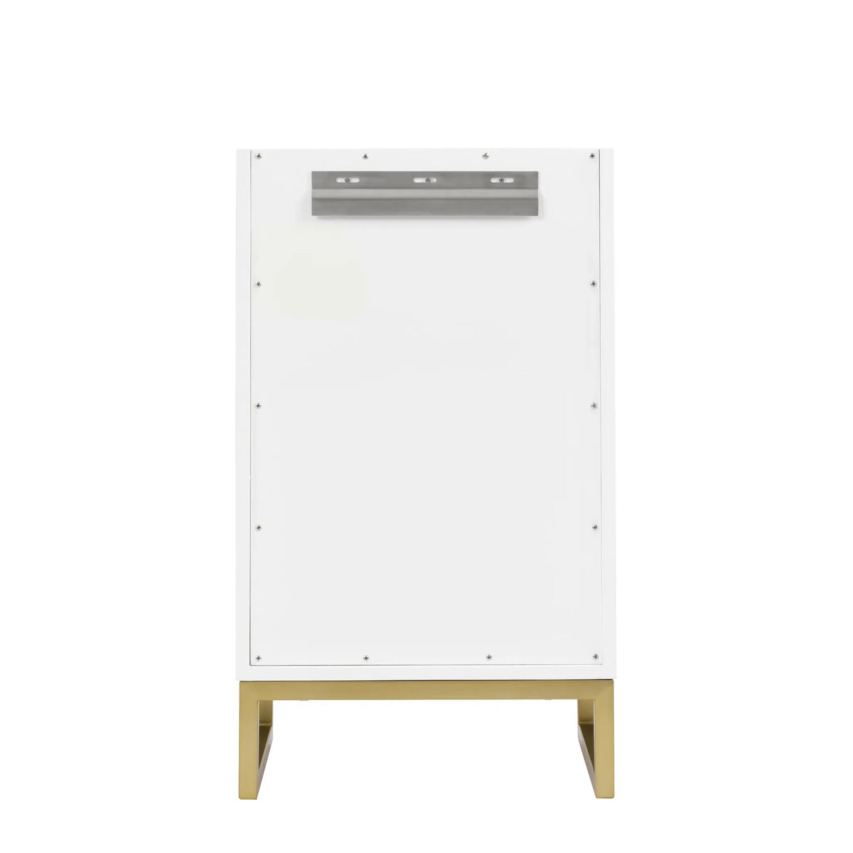 20" Chianti Single Cabinet in Glossy White in Champagne Brass-Cabinet Only image 5