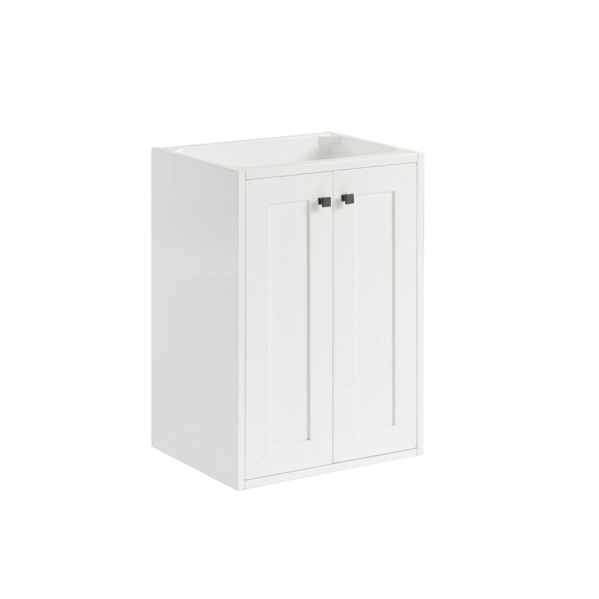 20" Chianti Single Cabinet in Glossy White in Matte Black-White Glossy image 5