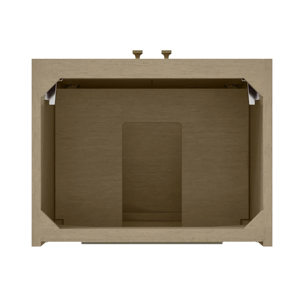20" Chianti Single Cabinet in Walnut Whisper in Champagne Brass-White Glossy image 10