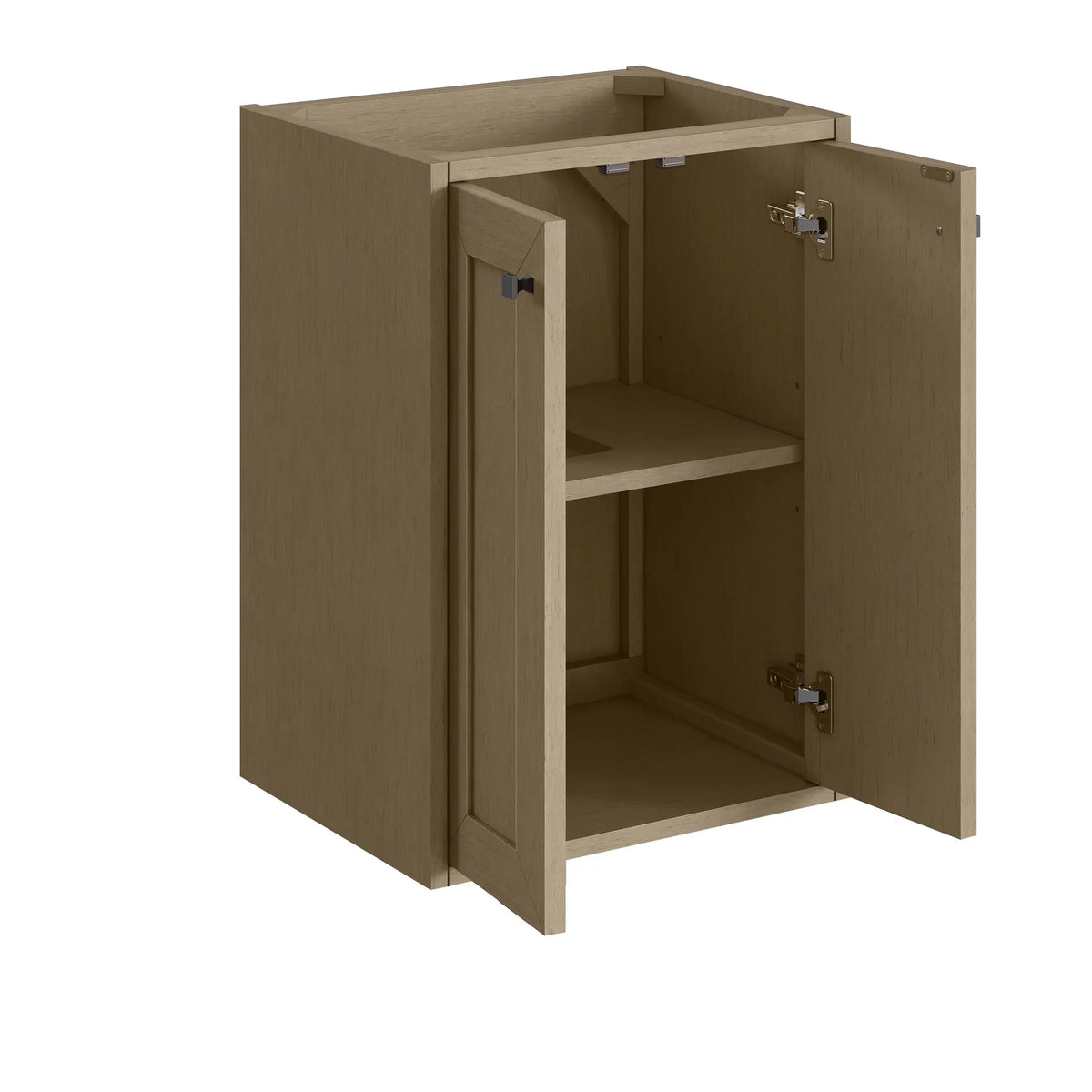 20" Chianti Single Cabinet in Walnut Whisper in Matte Black-White Glossy image 14