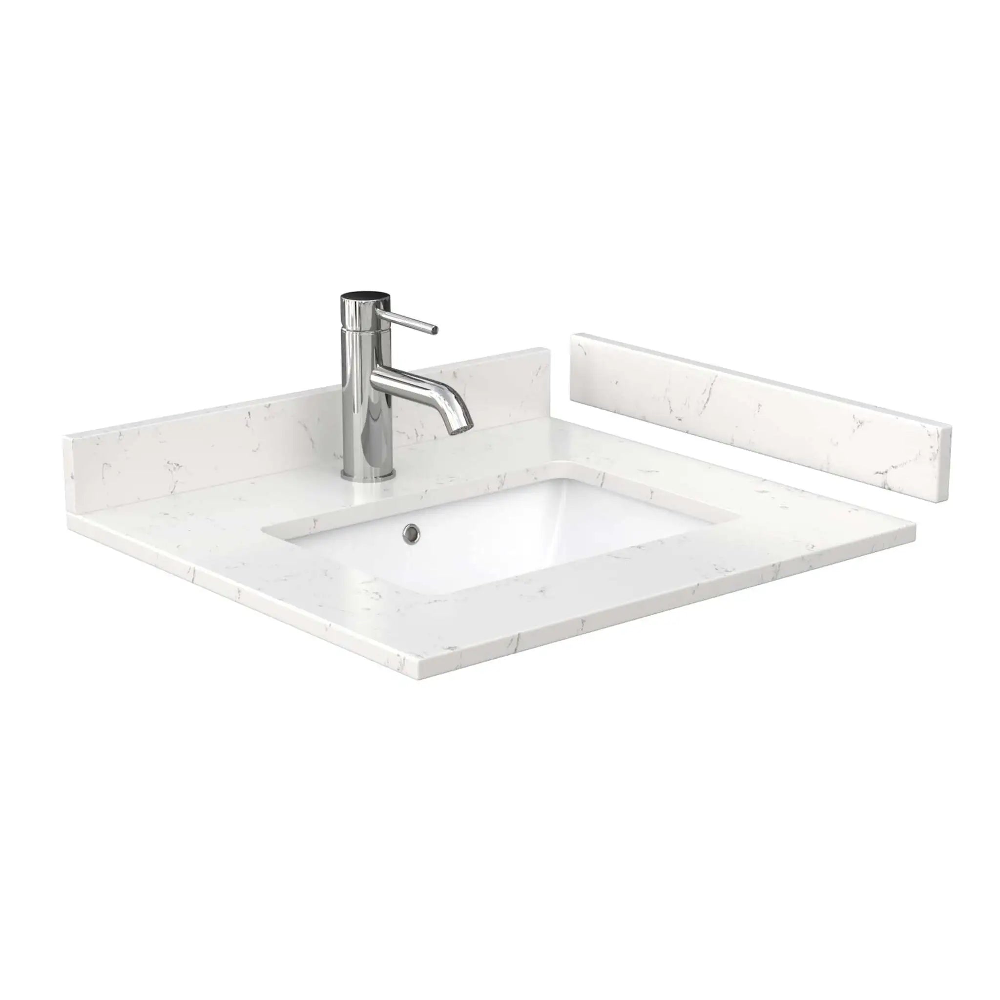 24" Beckett Single Bathroom Vanity in Dark Walnut with Brushed Nickel Trim by Wyndham