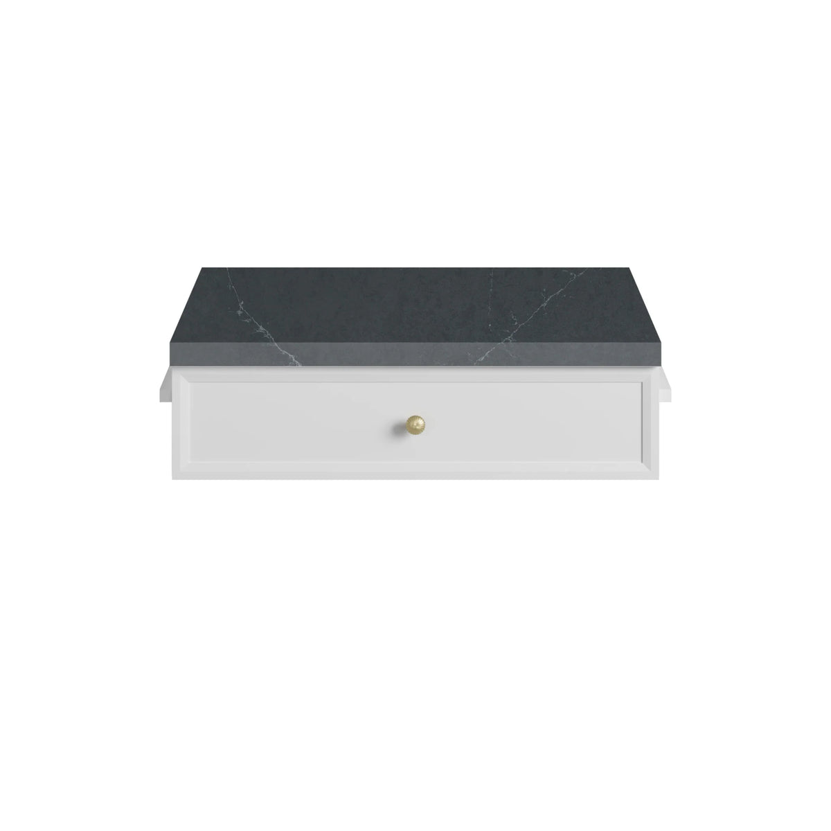 24" Bellshire Drawer Unit in Bright White by James Martin Vanities-Charcoal Soapstone Silestone