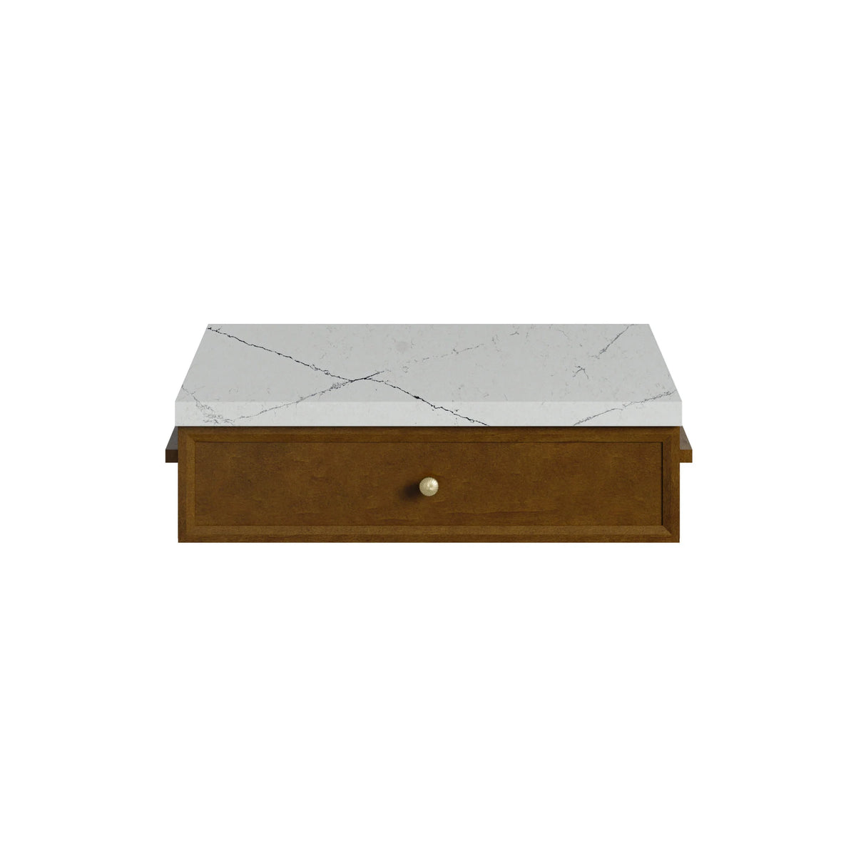 24" Bellshire Drawer Unit in Honey Oak by James Martin Vanities-Ethereal Noctis Silestone