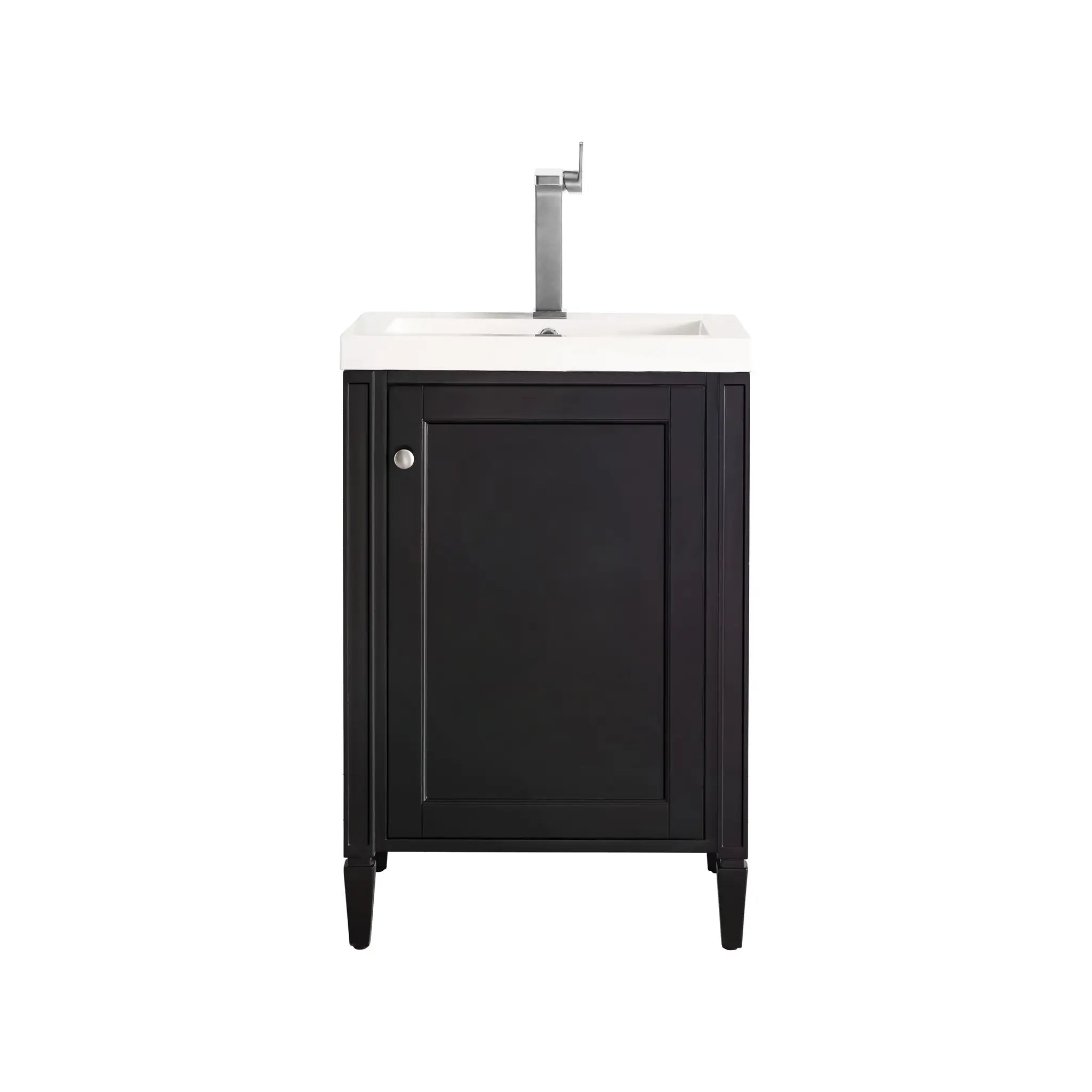 24" Britannia Single Vanity in Black Onyx-White Glossy image