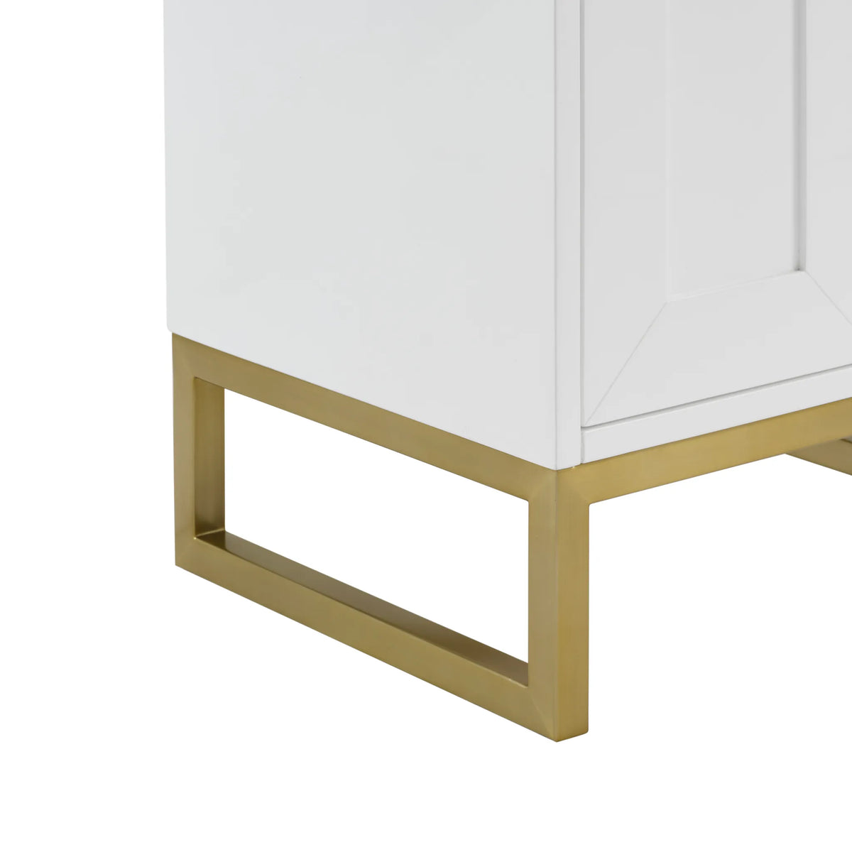 24" Chianti Single Cabinet in Glossy White in Champagne Brass-Cabinet Only image 8