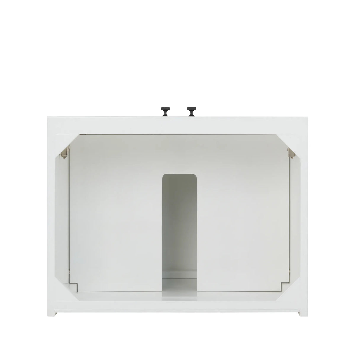 24" Chianti Single Cabinet in Glossy White in Matte Black-Cabinet Only image 2