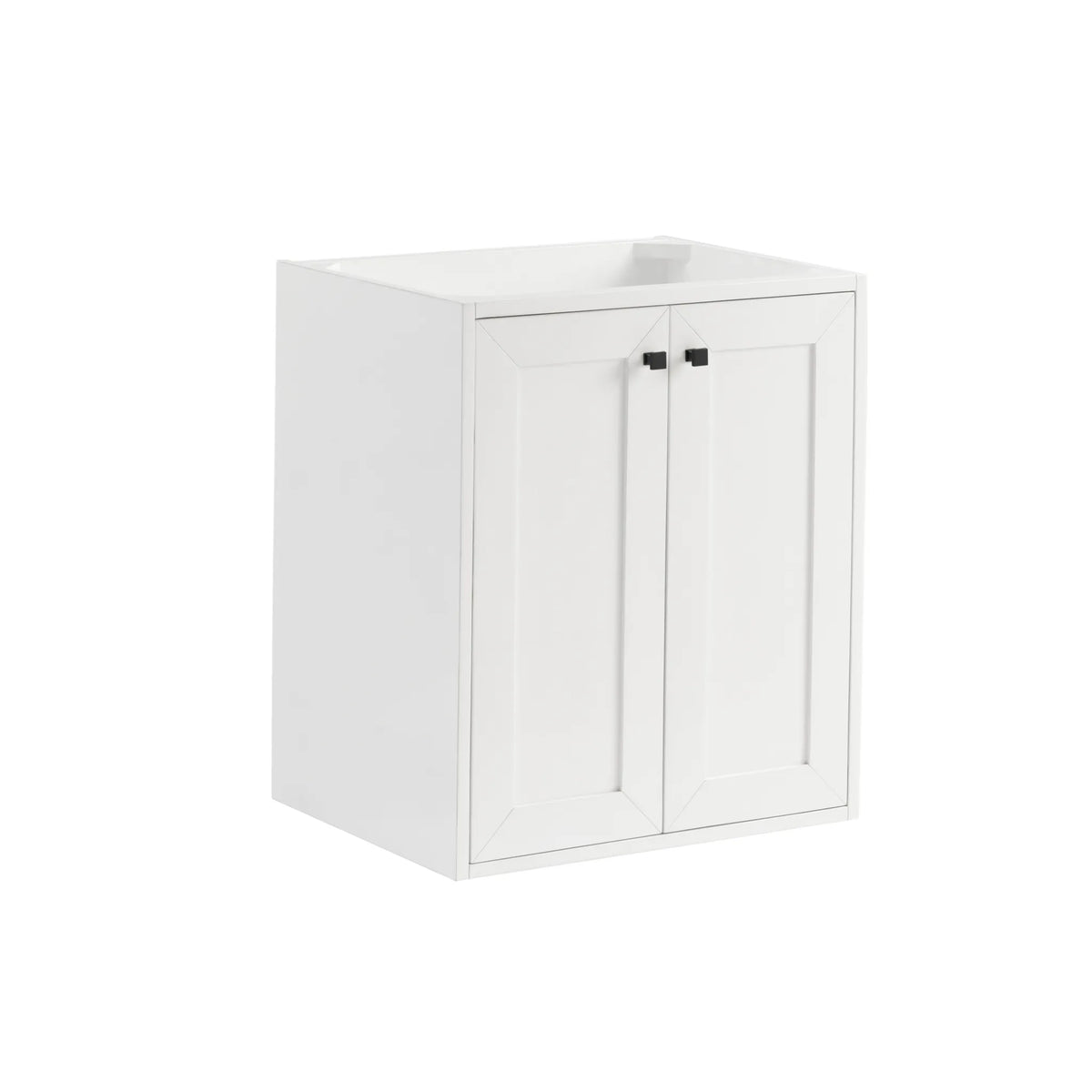 24" Chianti Single Cabinet in Glossy White in Matte Black-White Glossy image 5