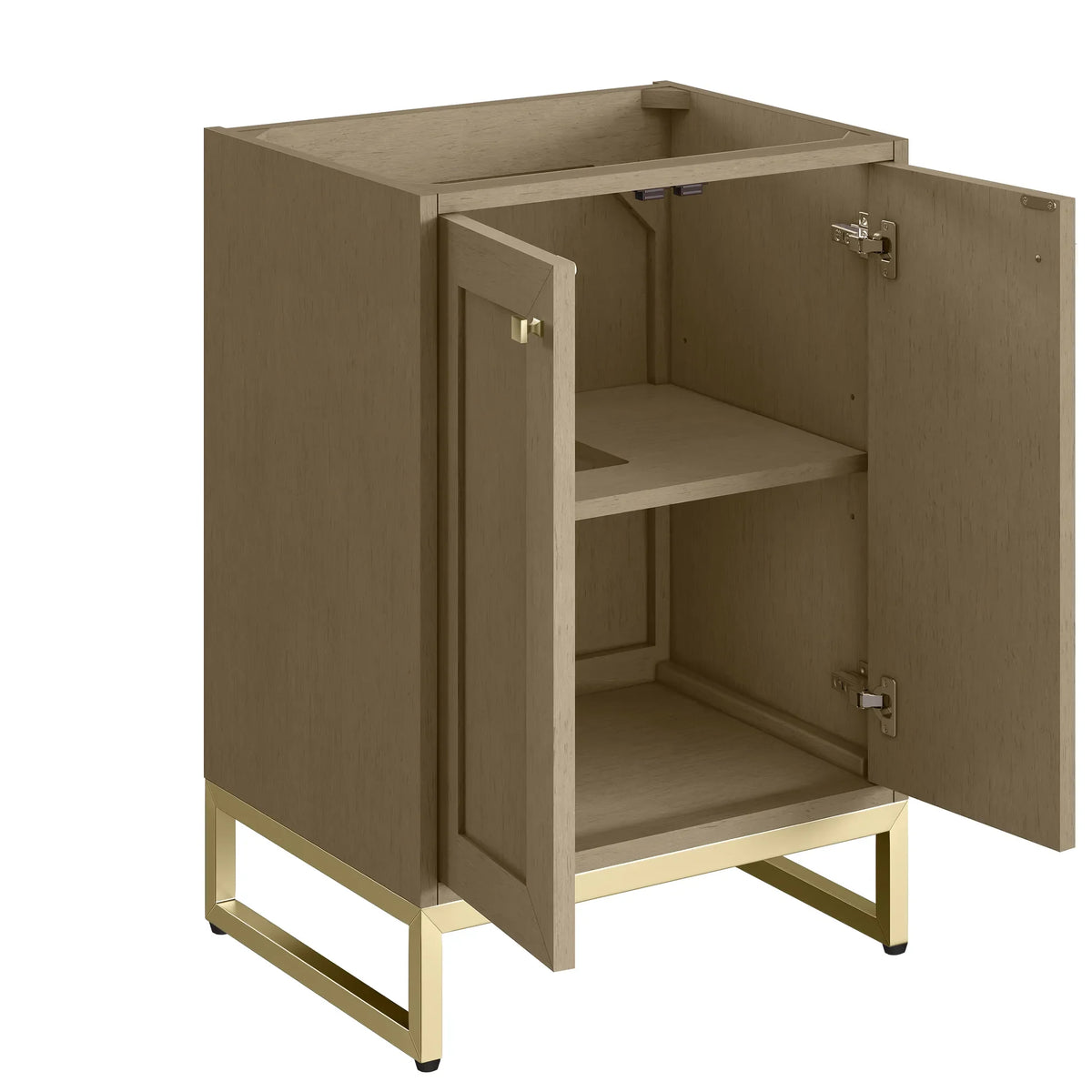 24" Chianti Single Cabinet in Walnut Whisper in Champagne Brass-Cabinet Only image 3