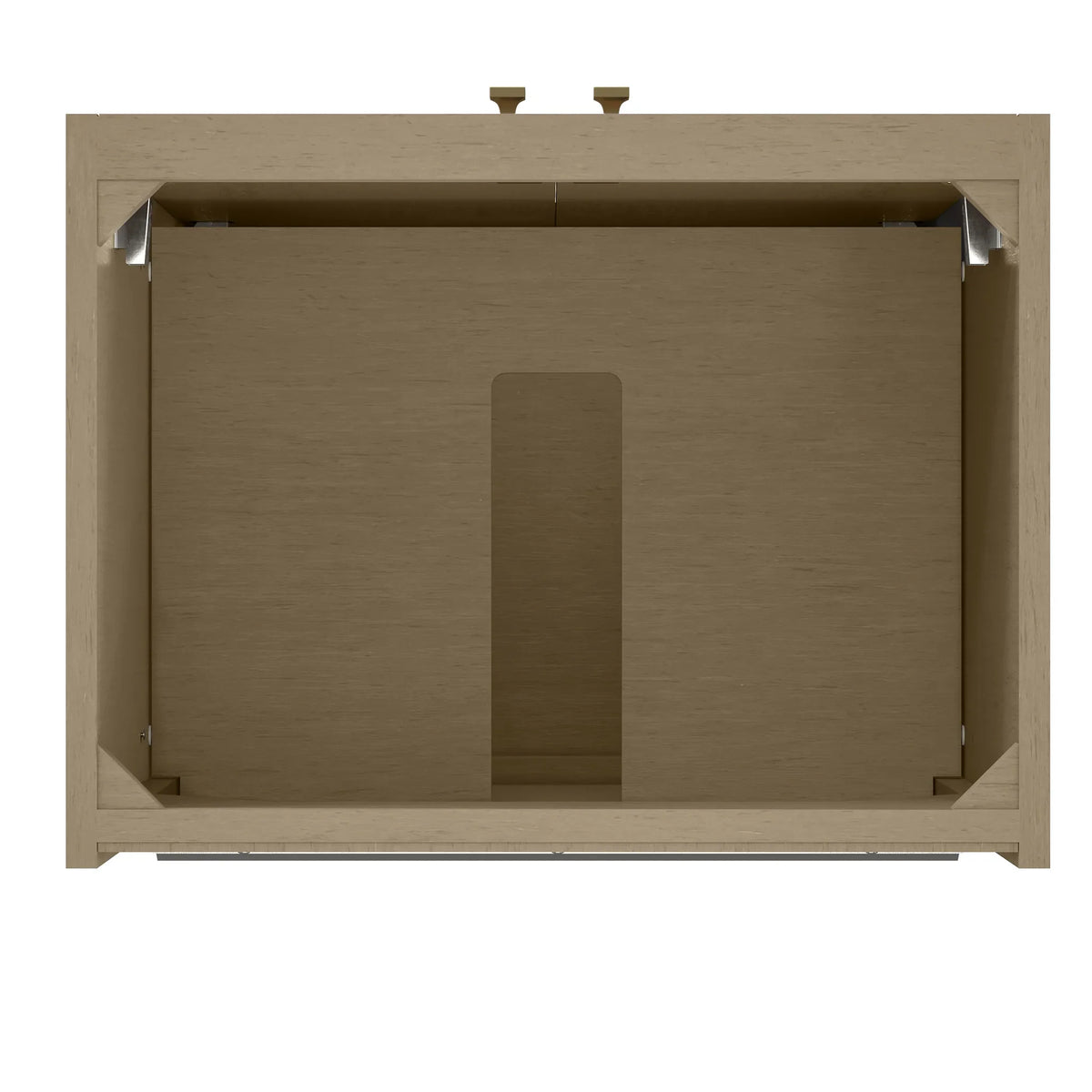 24" Chianti Single Cabinet in Walnut Whisper in Champagne Brass-White Glossy image 10