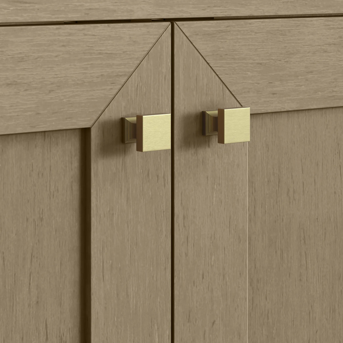 24" Chianti Single Cabinet in Walnut Whisper in Champagne Brass-White Glossy image 19