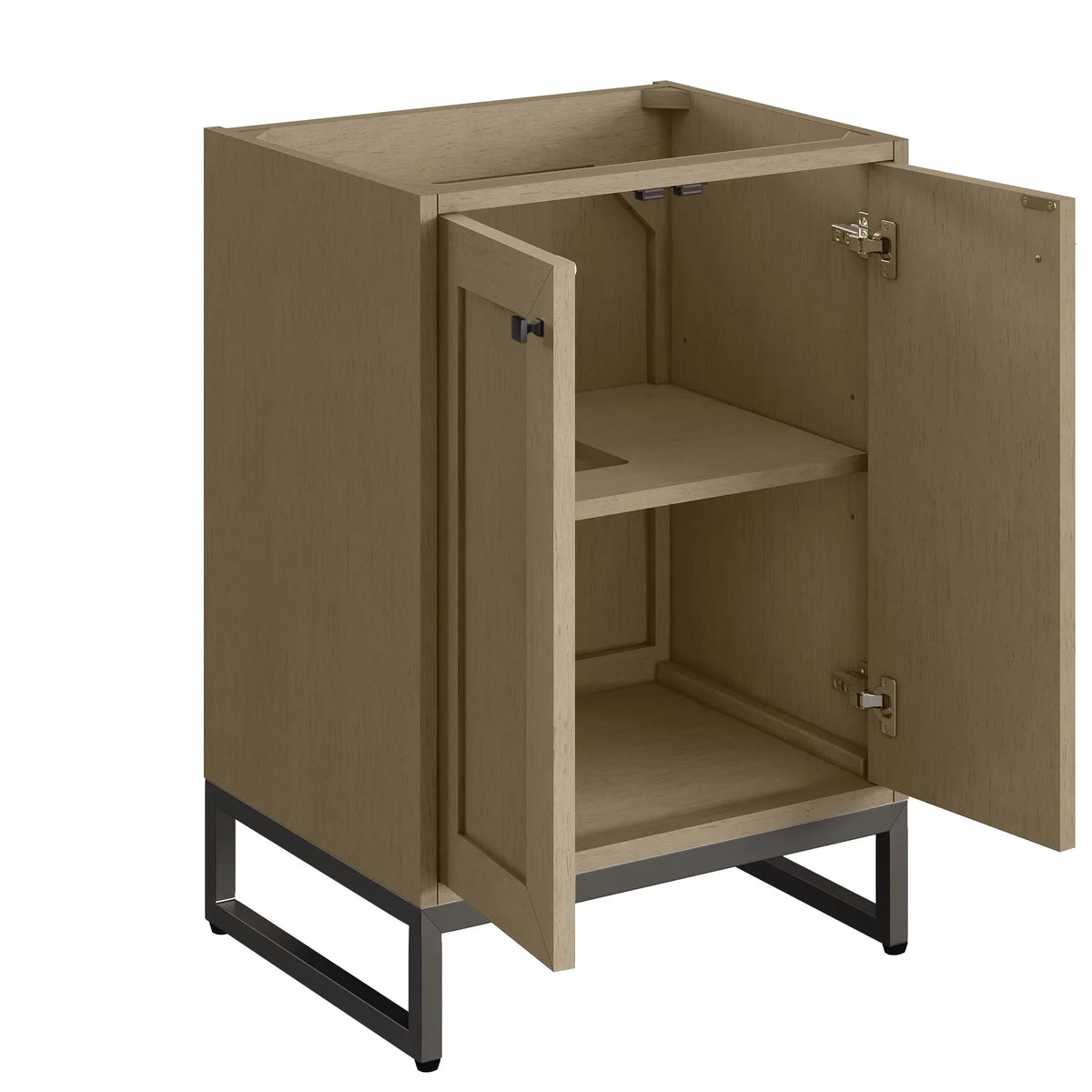 24" Chianti Single Cabinet in Walnut Whisper in Matte Black-White Glossy image 13