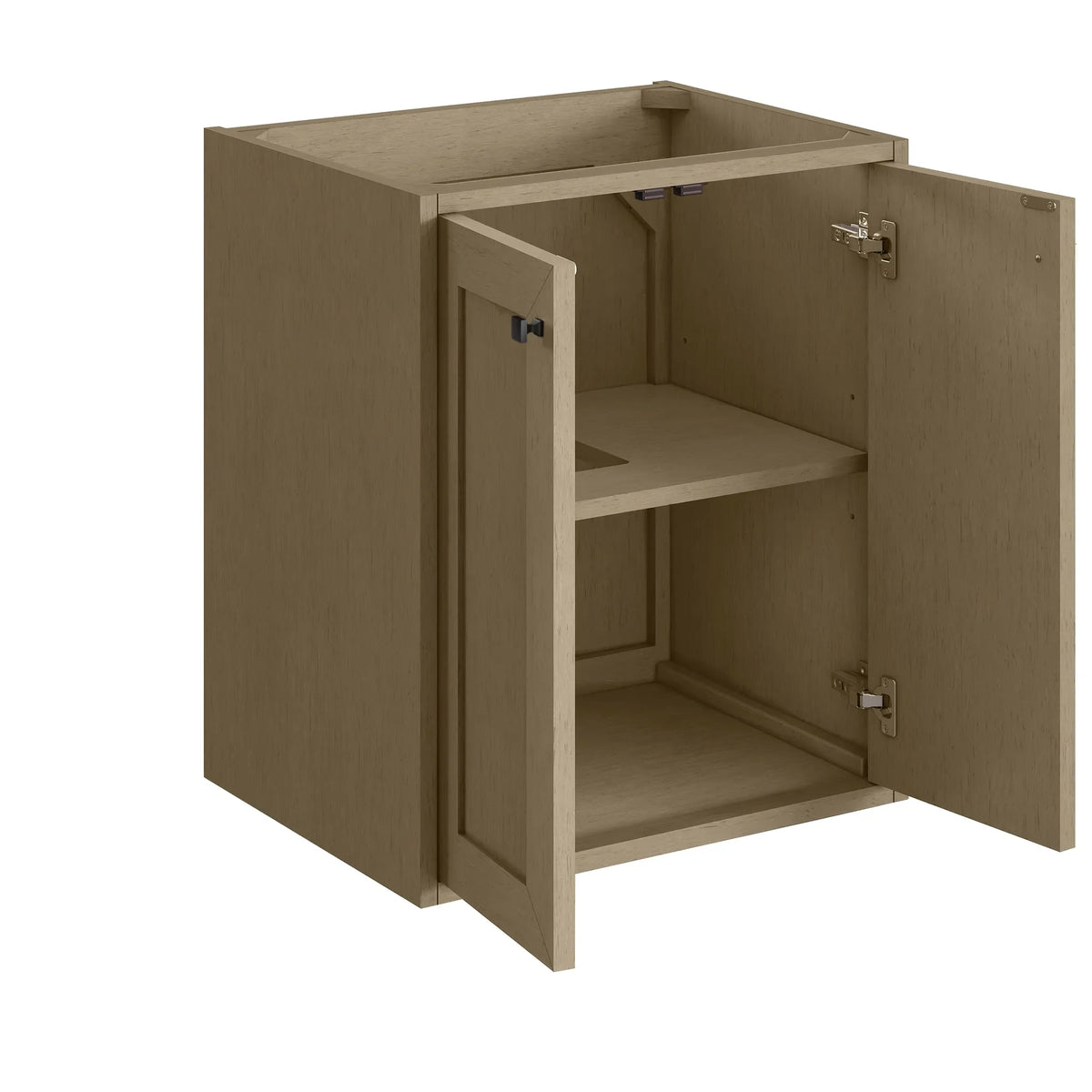 24" Chianti Single Cabinet in Walnut Whisper in Matte Black-White Glossy image 14