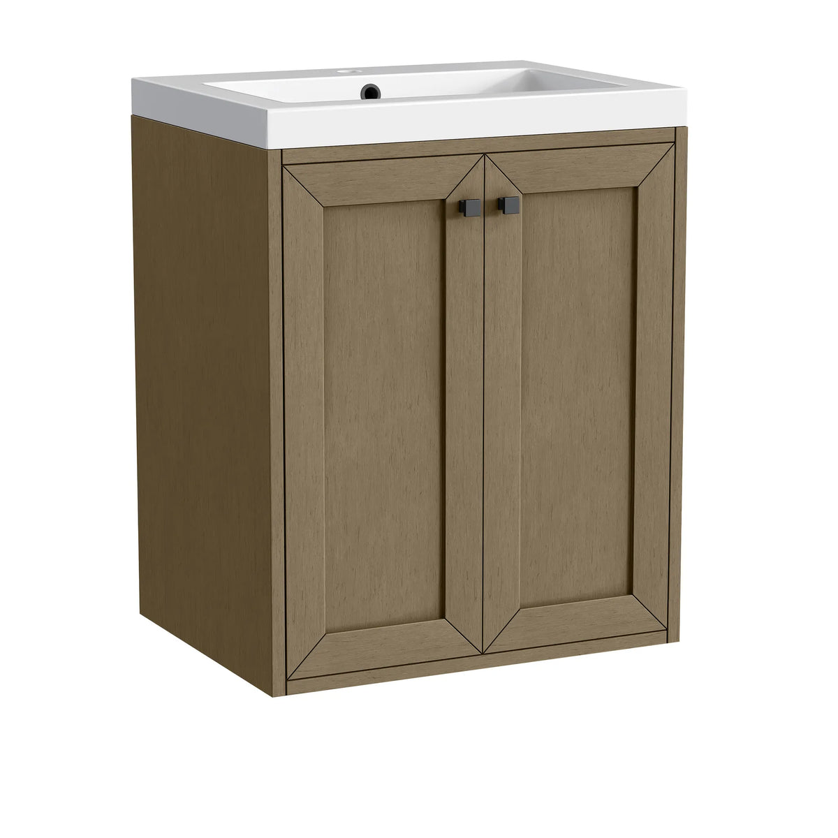 24" Chianti Single Cabinet in Walnut Whisper in Matte Black-White Glossy image 18