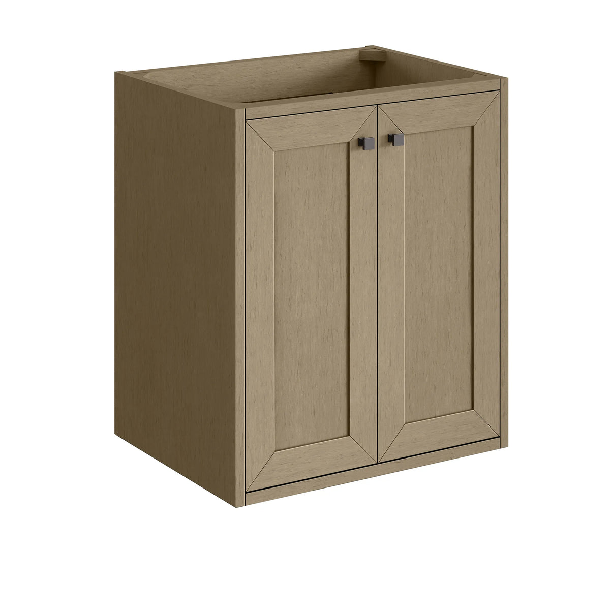 24" Chianti Single Cabinet in Walnut Whisper in Matte Black-White Glossy image 3