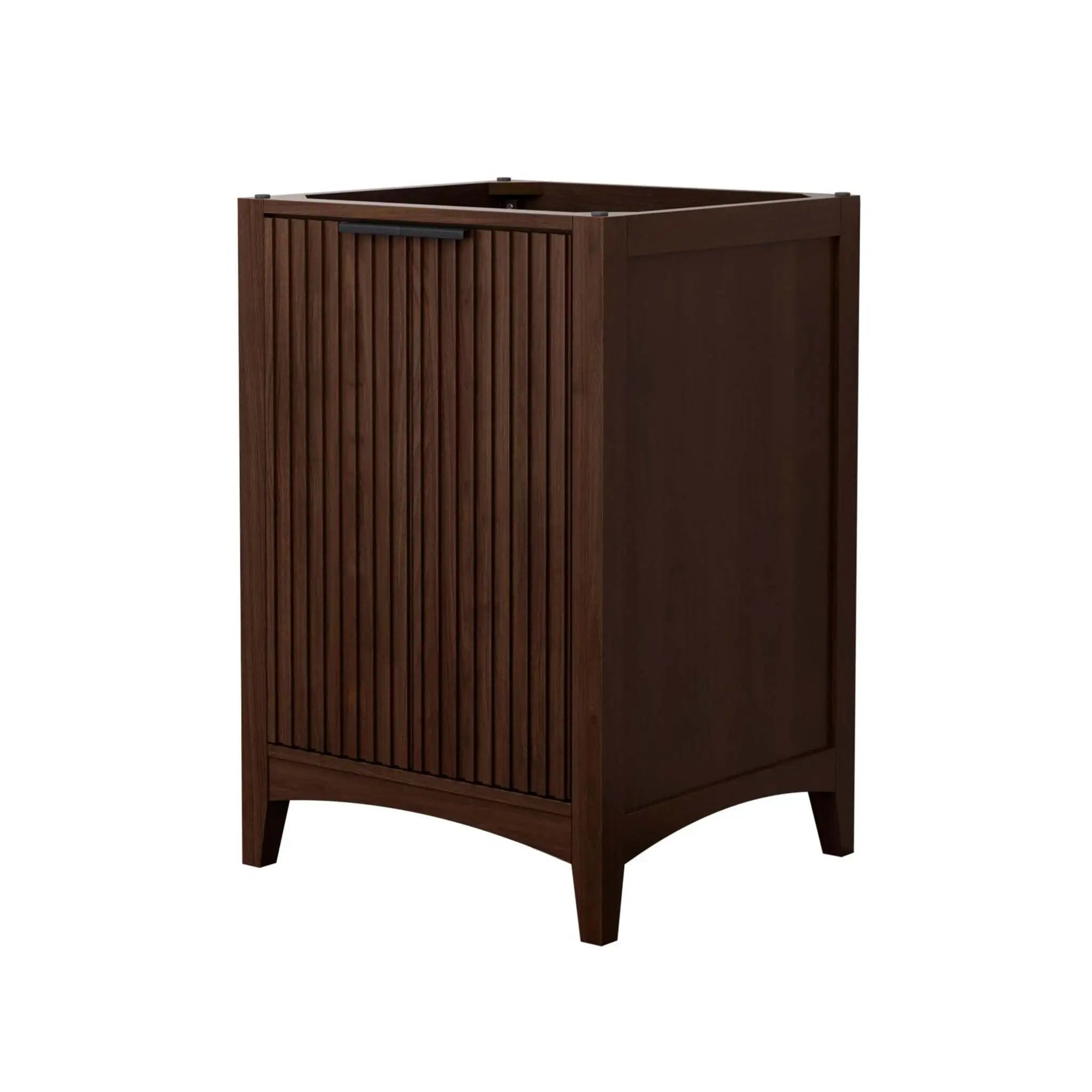 24" Palmilla Single Bathroom Vanity in Dark Walnut with Matte Black Trim by Wyndham