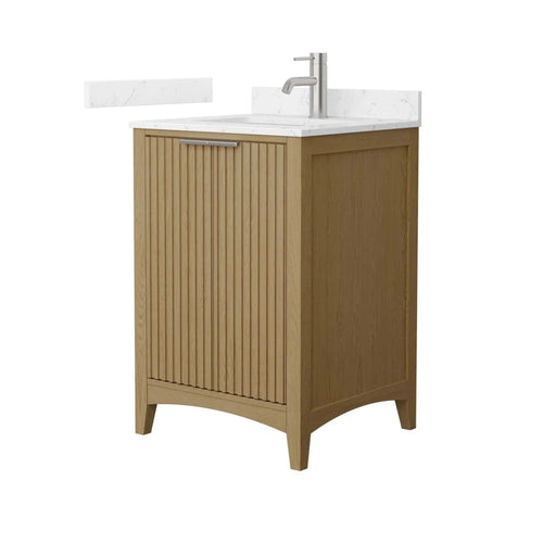 24" Palmilla Single Bathroom Vanity in Natural Oak with Brushed Nickel Trim by Wyndham