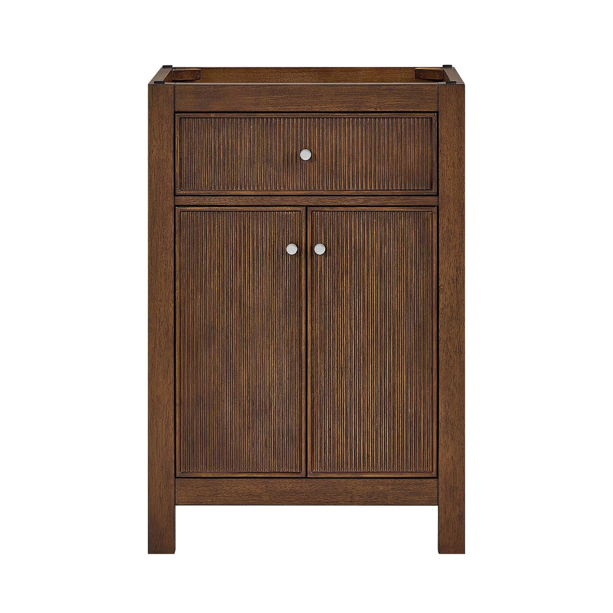 24" Pendry Single Bathroom Vanity Dark Walnut Brushed Nickel Trim by wyndham View 33