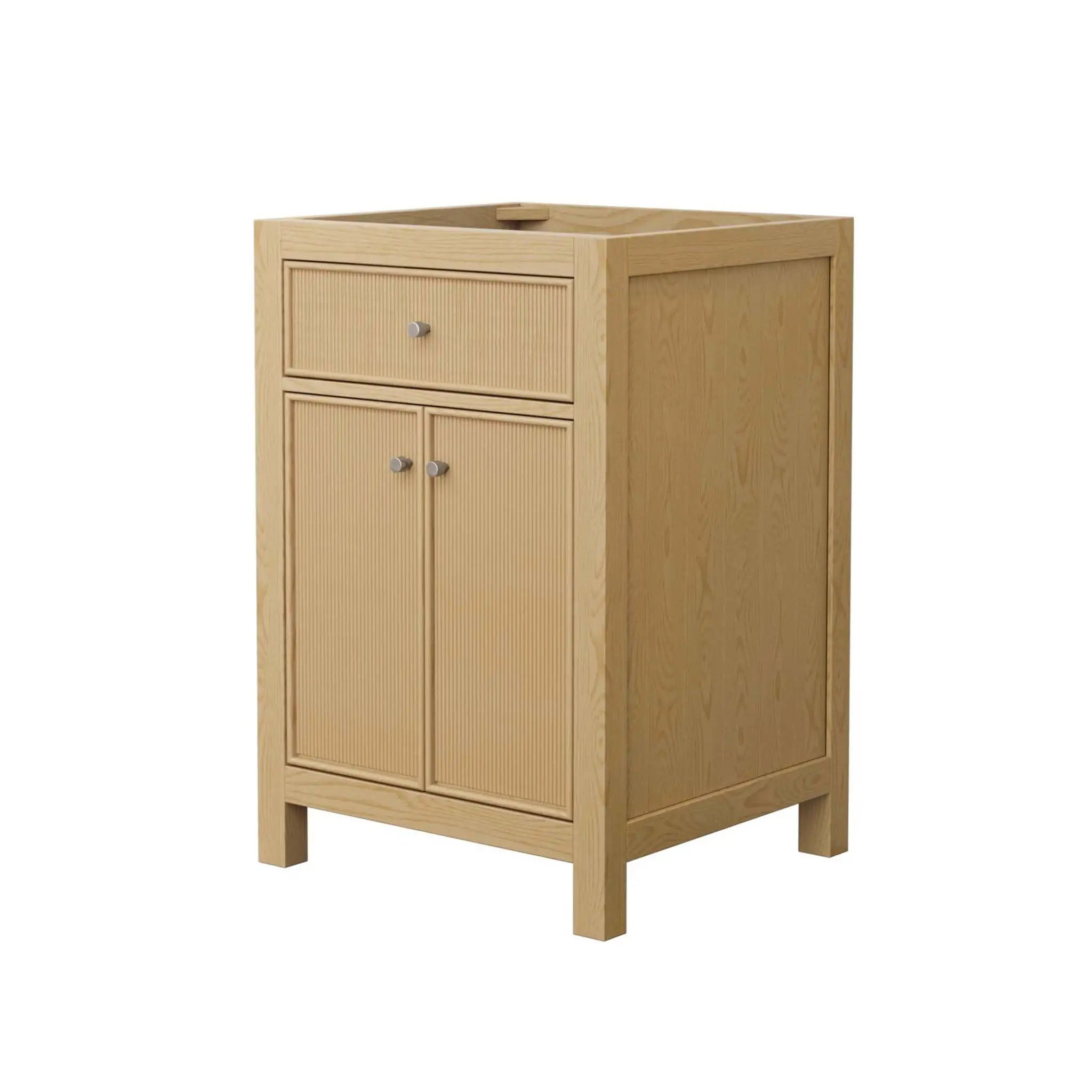 24" Pendry Single Bathroom Vanity in Tanned Oak with Brushed Nickel Trim by Wyndham