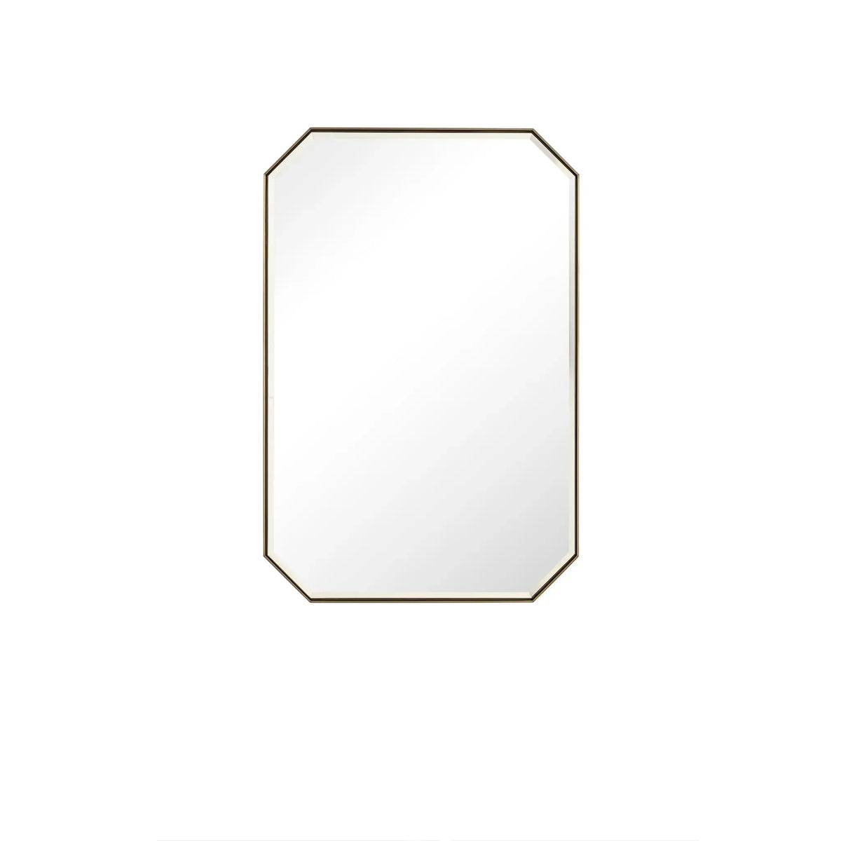 24 Inch Rohe Octagonal Mirror - Champagne Brass Image 1