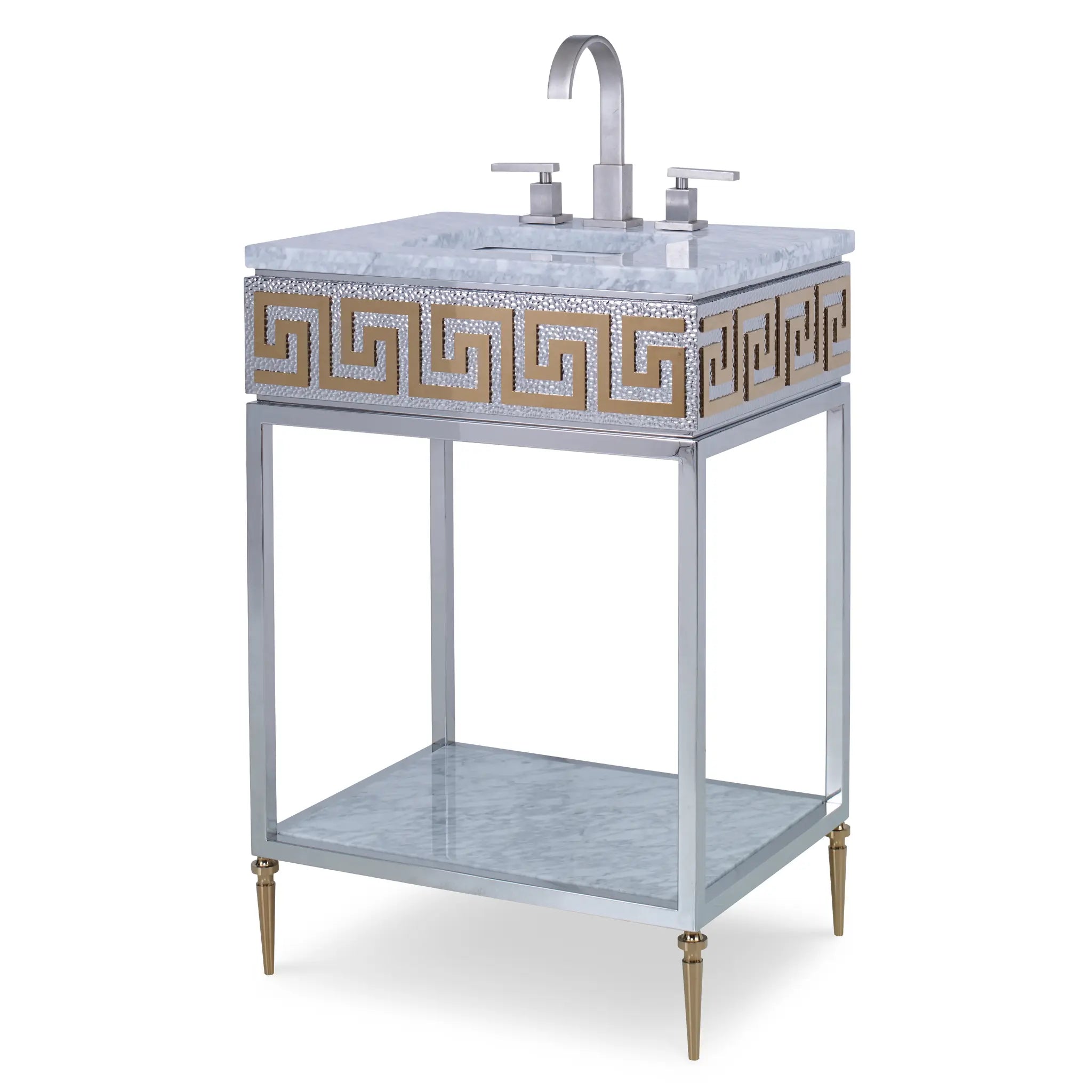 24" Roman Petite Sink Chest - Stainless Steel by Ambella Home image 1
