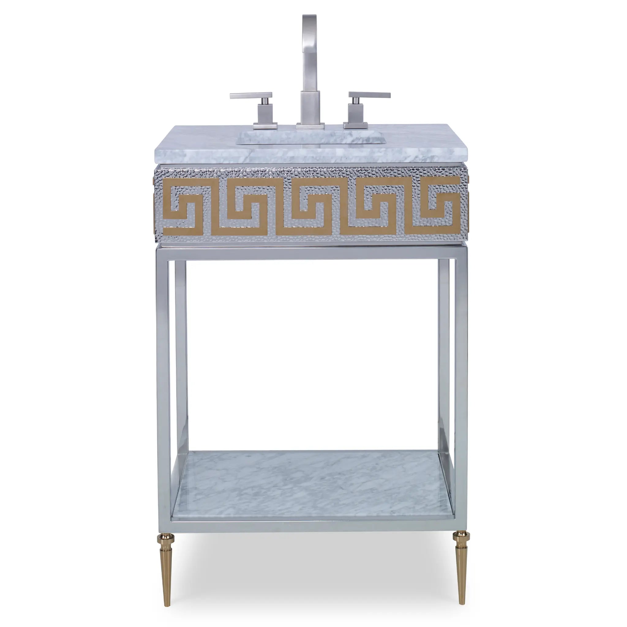 24" Roman Petite Sink Chest - Stainless Steel by Ambella Home image