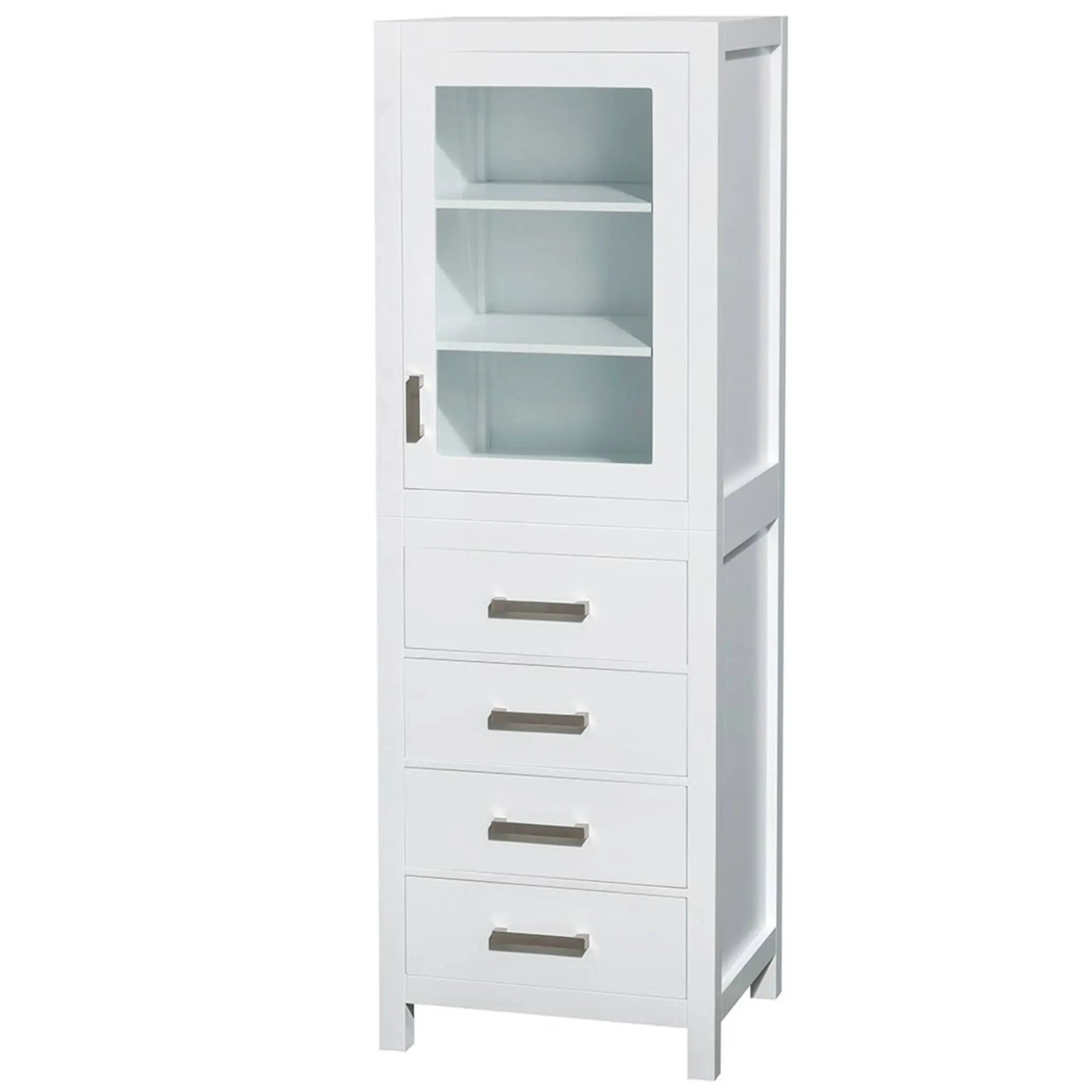 24" White Bathroom Linen Tower Cabinet - Sheffield by Wyndham (WCS1414LTWH) image