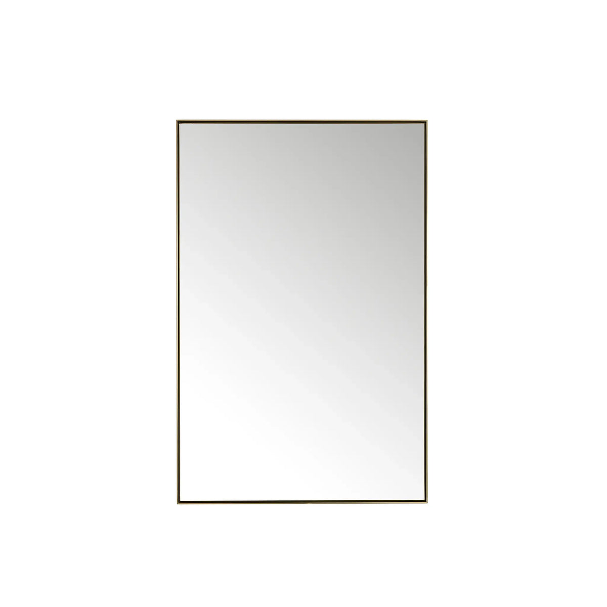 26 Inch Rohe Rectangular Mirror - Champagne Brass Image 1
