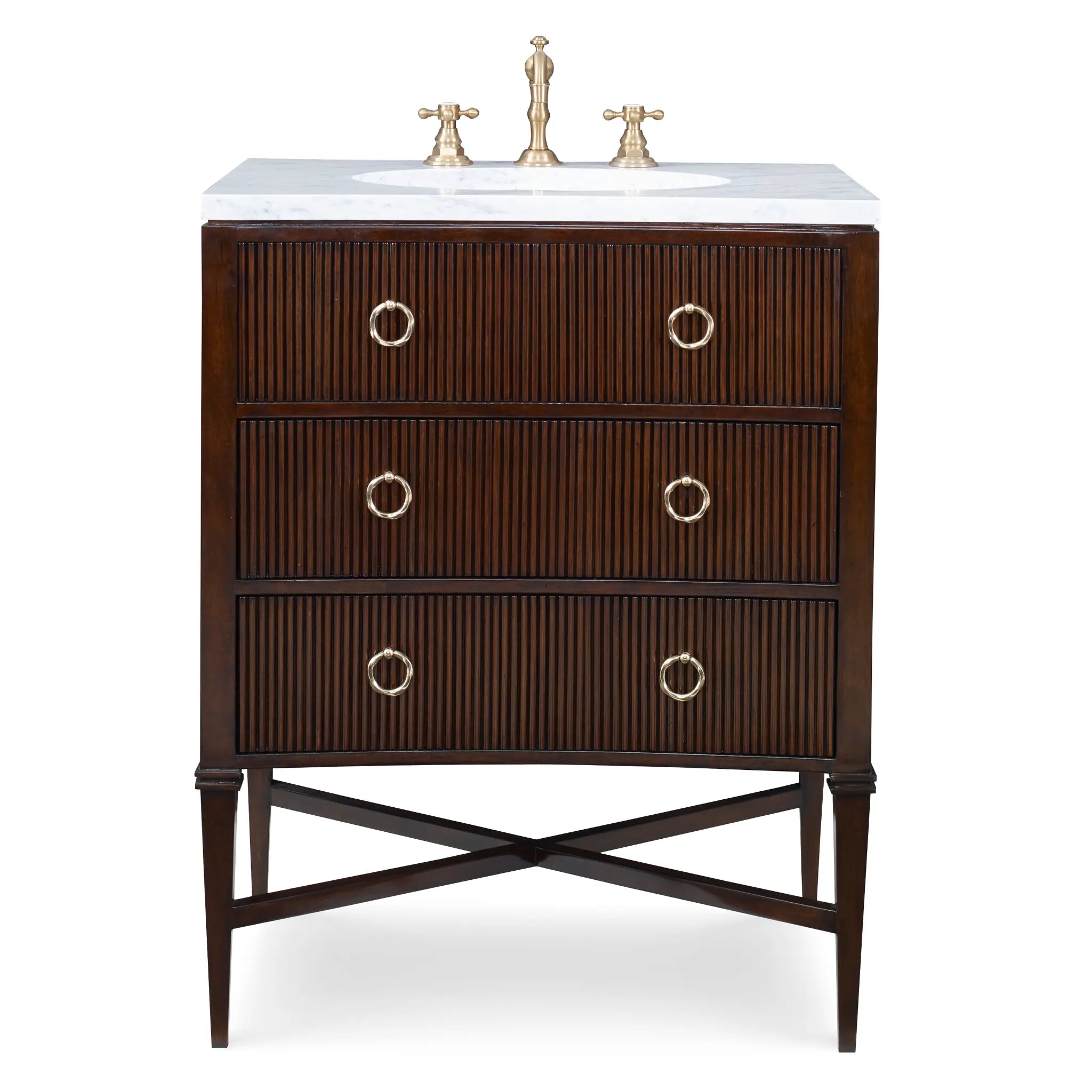 28.50" Reeded Sink Chest - Walnut by Ambella Home image