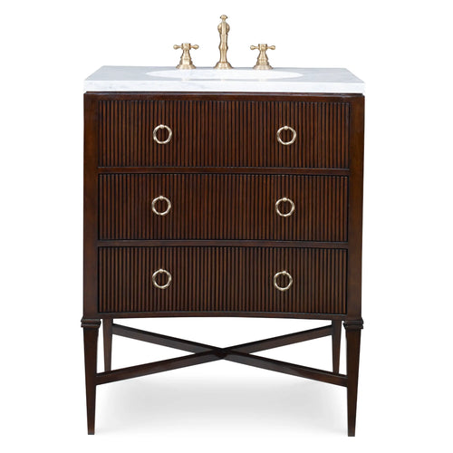 28.50" Reeded Bath Vanity - Walnut by Ambella Home