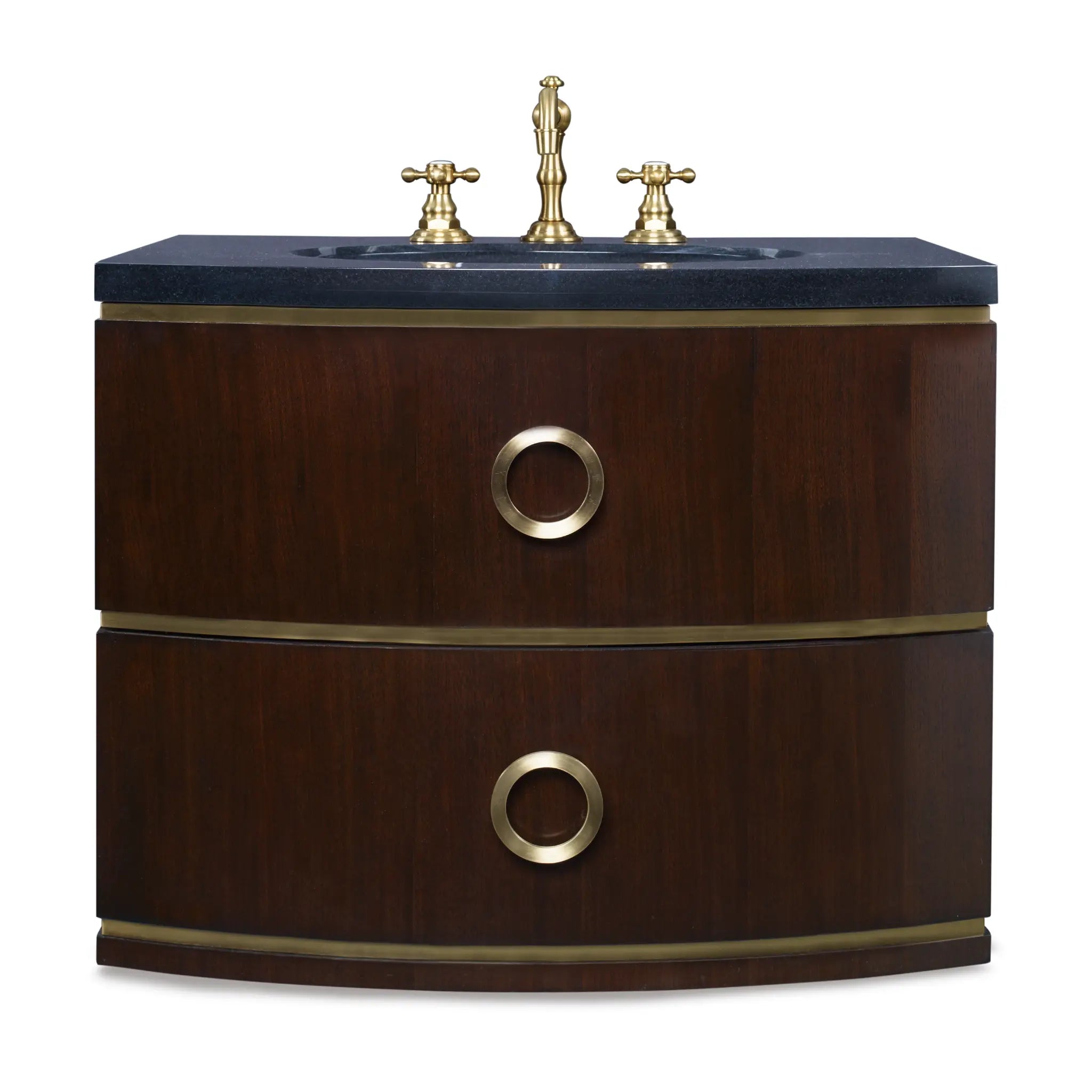 28" Cirque Wall Sink Chest - Dark Walnut by Ambella Home image
