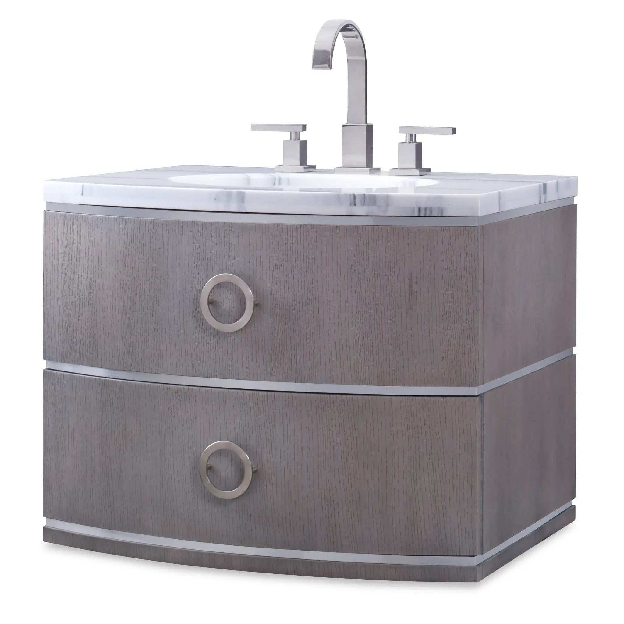 28" Cirque Wall Sink Chest - Warm Grey by Ambella Home image