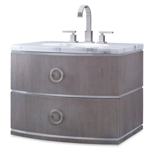 28" Cirque Wall Bath Vanity - Warm Grey by Ambella Home