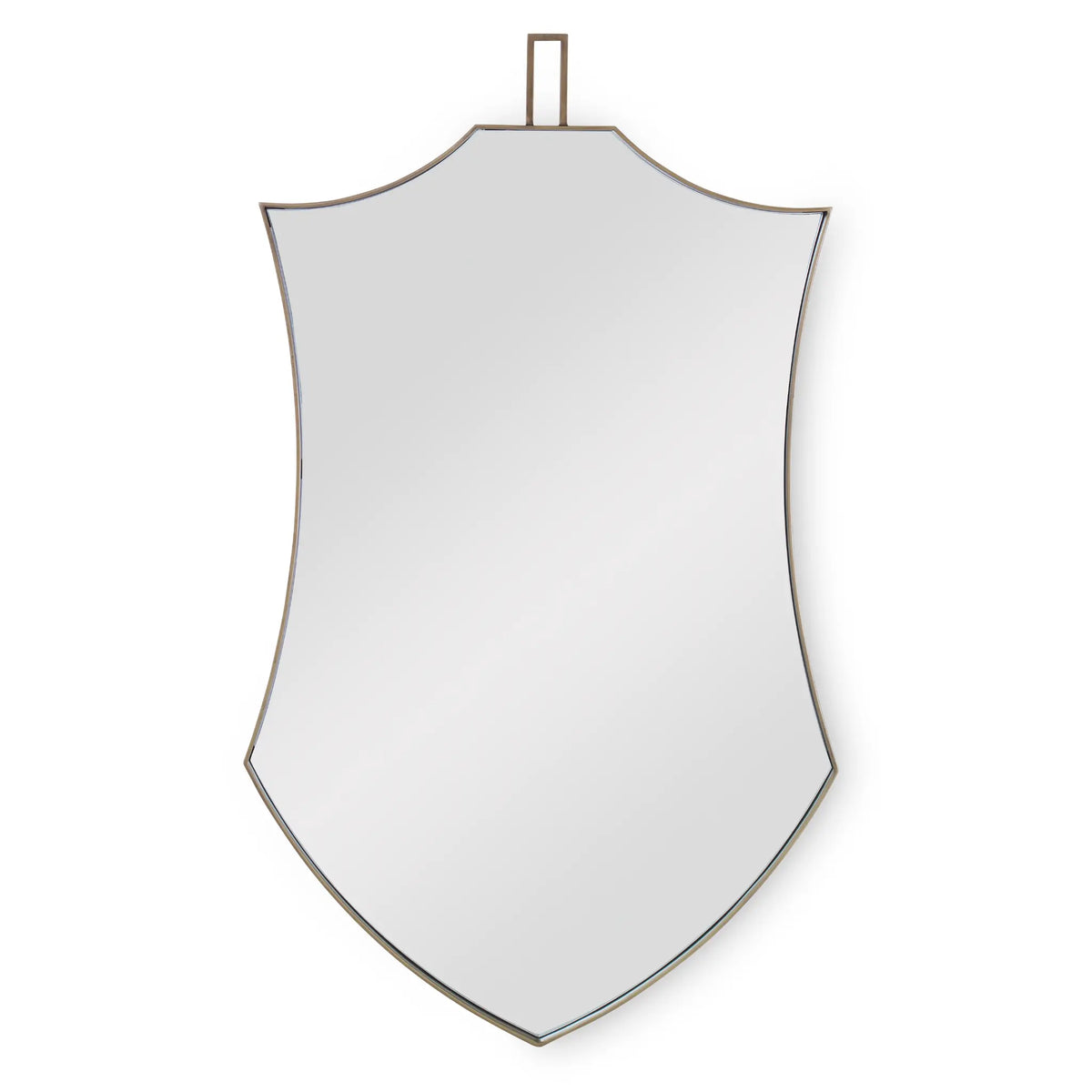 29.50" Bouclier Mirror - Antiqued Brass by Ambella Home image