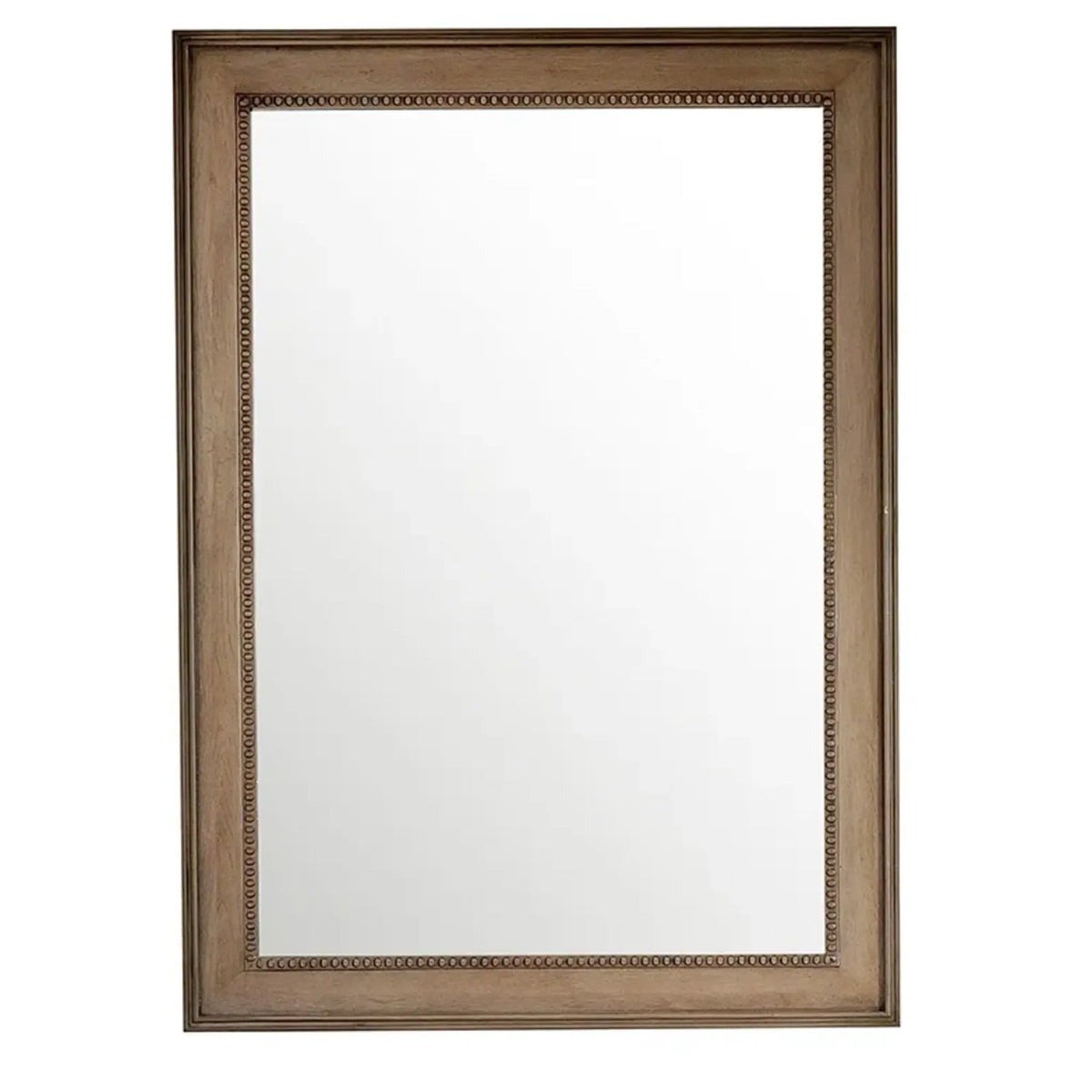 29 Inch Bristol Rectangular Mirror - Whitewashed Walnut Image 1