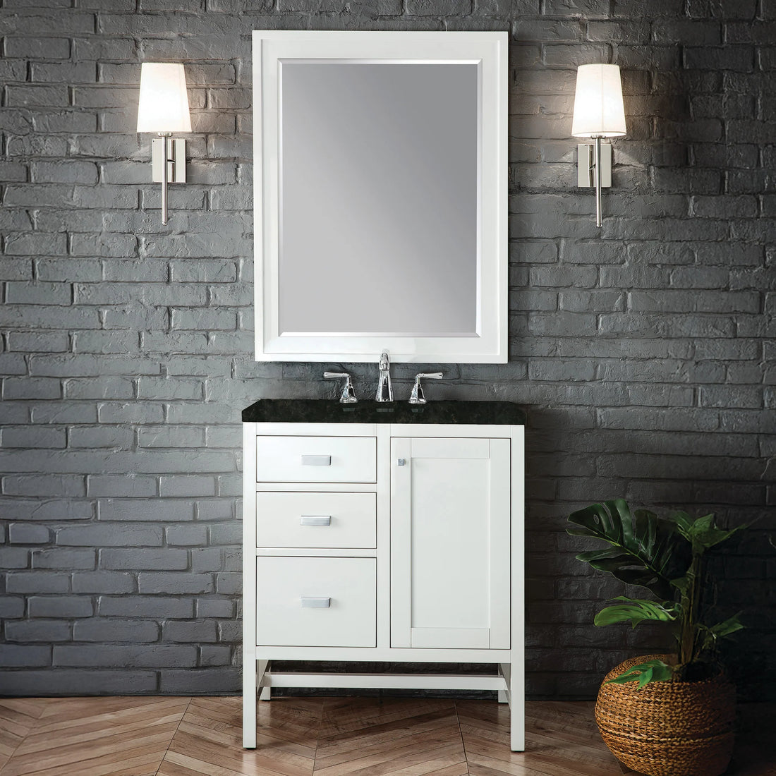 30-addison-single-vanity-cabinet-in-glossy-white-by-james-martin-vanities-e444-v30-gw-phantome-eclos-zero-silica image 1