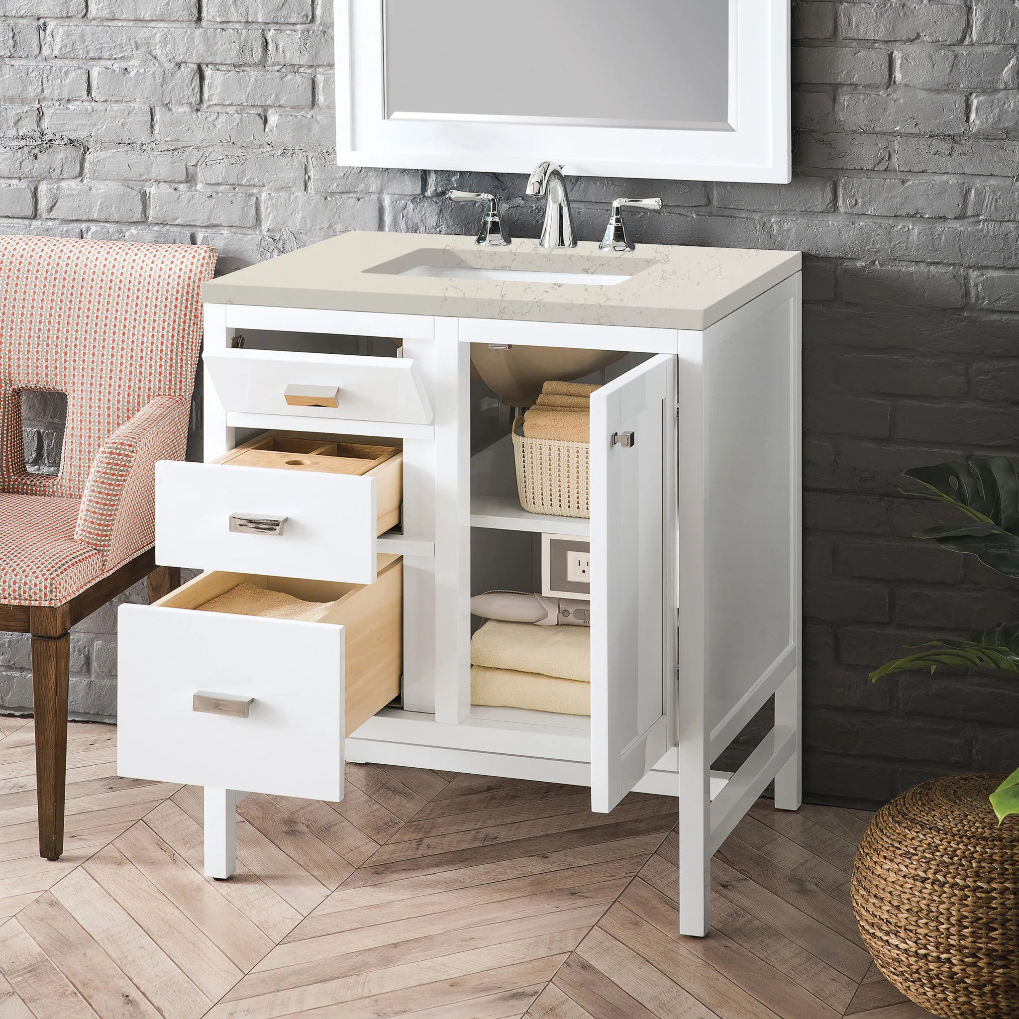 30-addison-single-vanity-cabinet-in-glossy-white-by-james-martin-vanities-e444-v30-gw-siberian-silestone image 2
