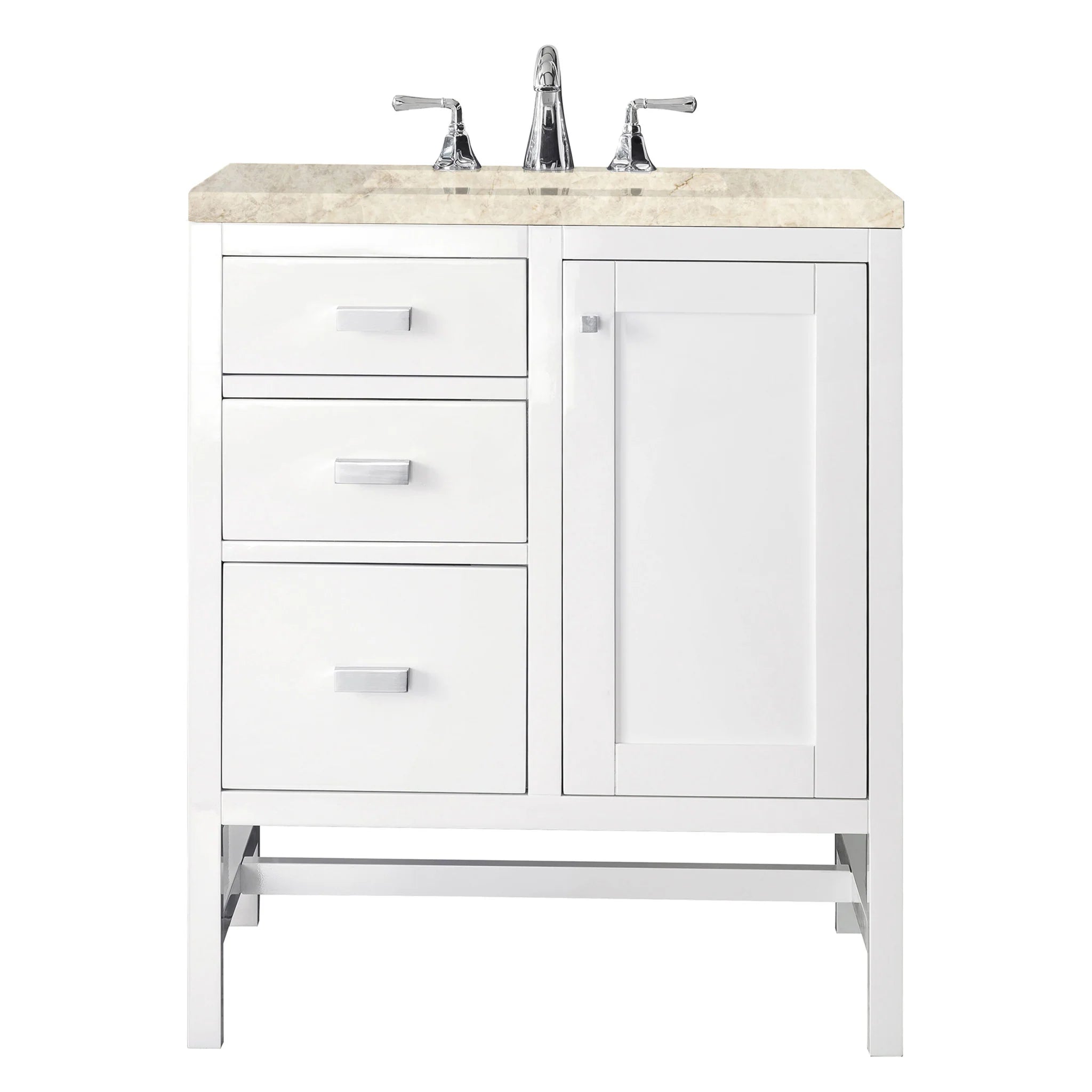30-addison-single-vanity-cabinet-in-glossy-white-by-james-martin-vanities-e444-v30-gw-tajnar-eclos-zero-silica image