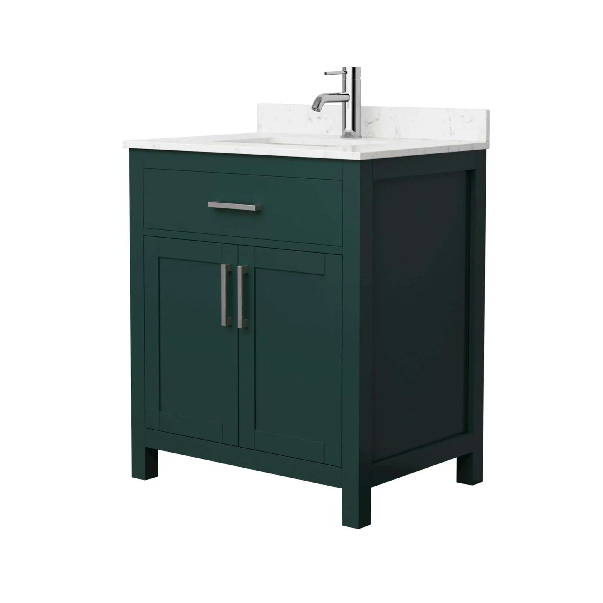 30" Beckett Single Bathroom Vanity in Green with Brushed Nickel Trim by Wyndham