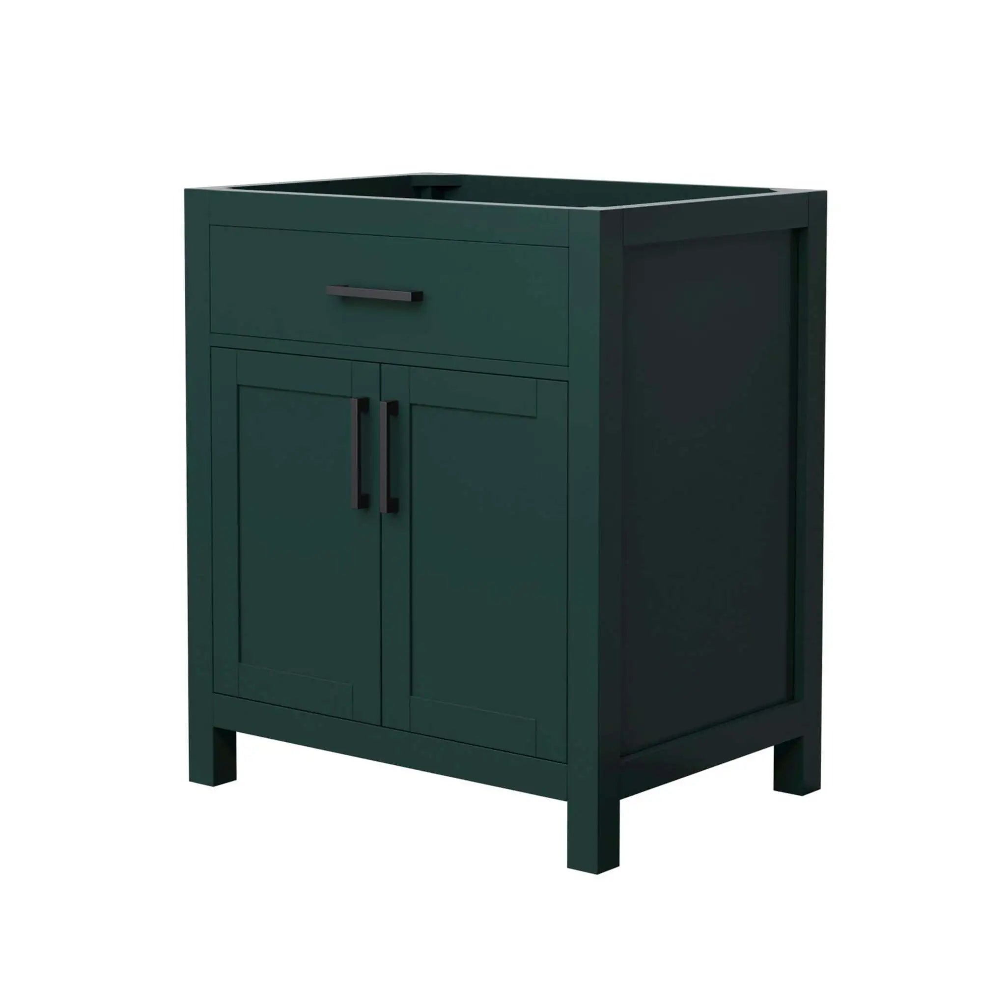 30" Beckett Single Bathroom Vanity in Green with Matte Black Trim by Wyndham