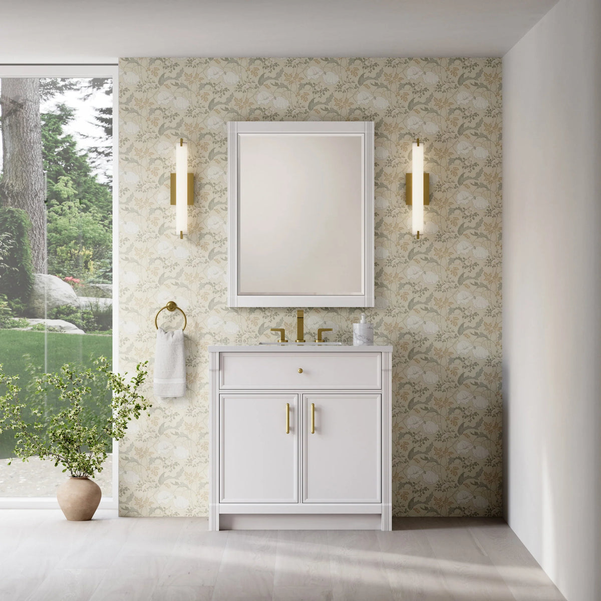 30" Bellshire Mirror by James Martin Vanities-Bright White 1