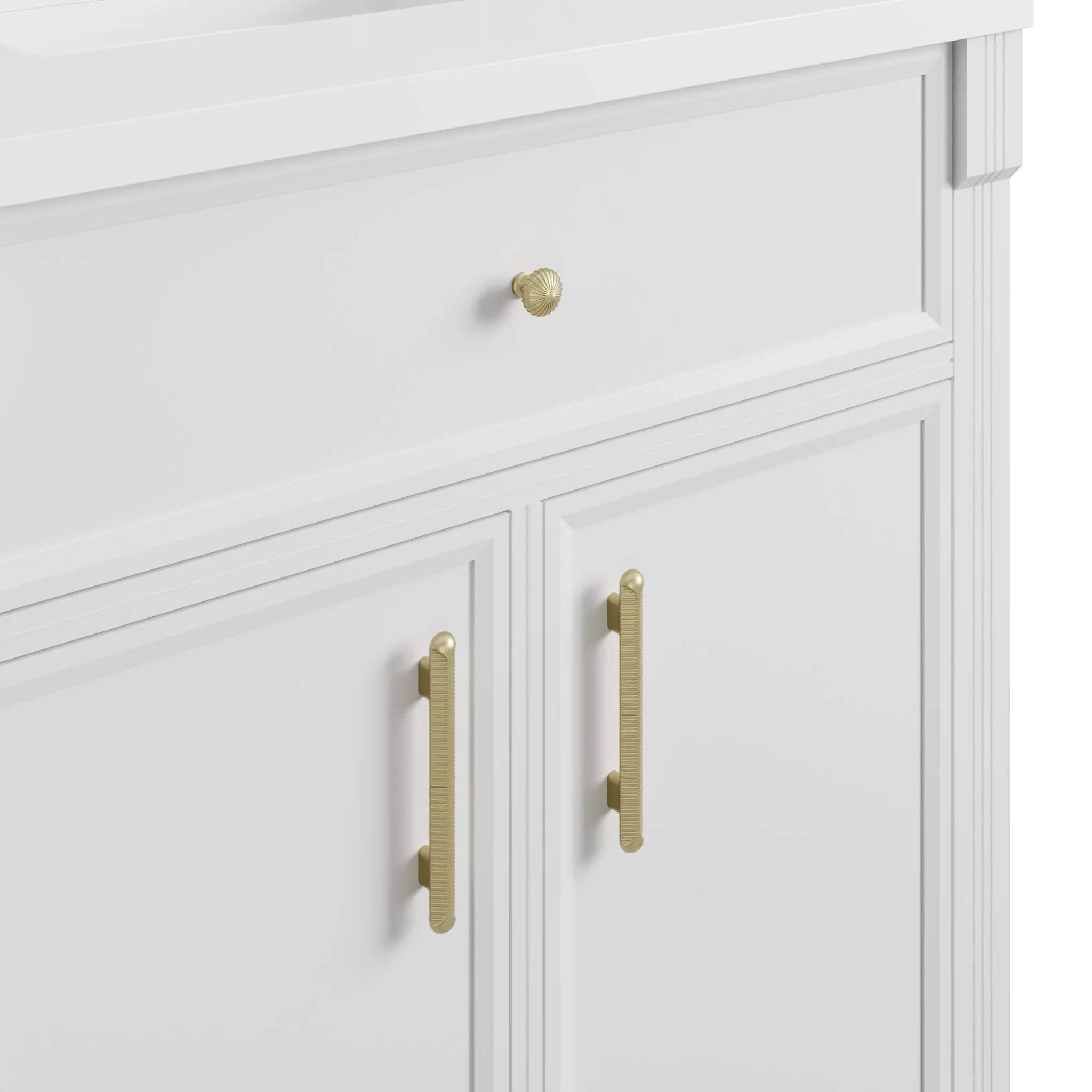 30" Bellshire Single Vanity in Bright White by James Martin Vanities-Carrara White Marble 10