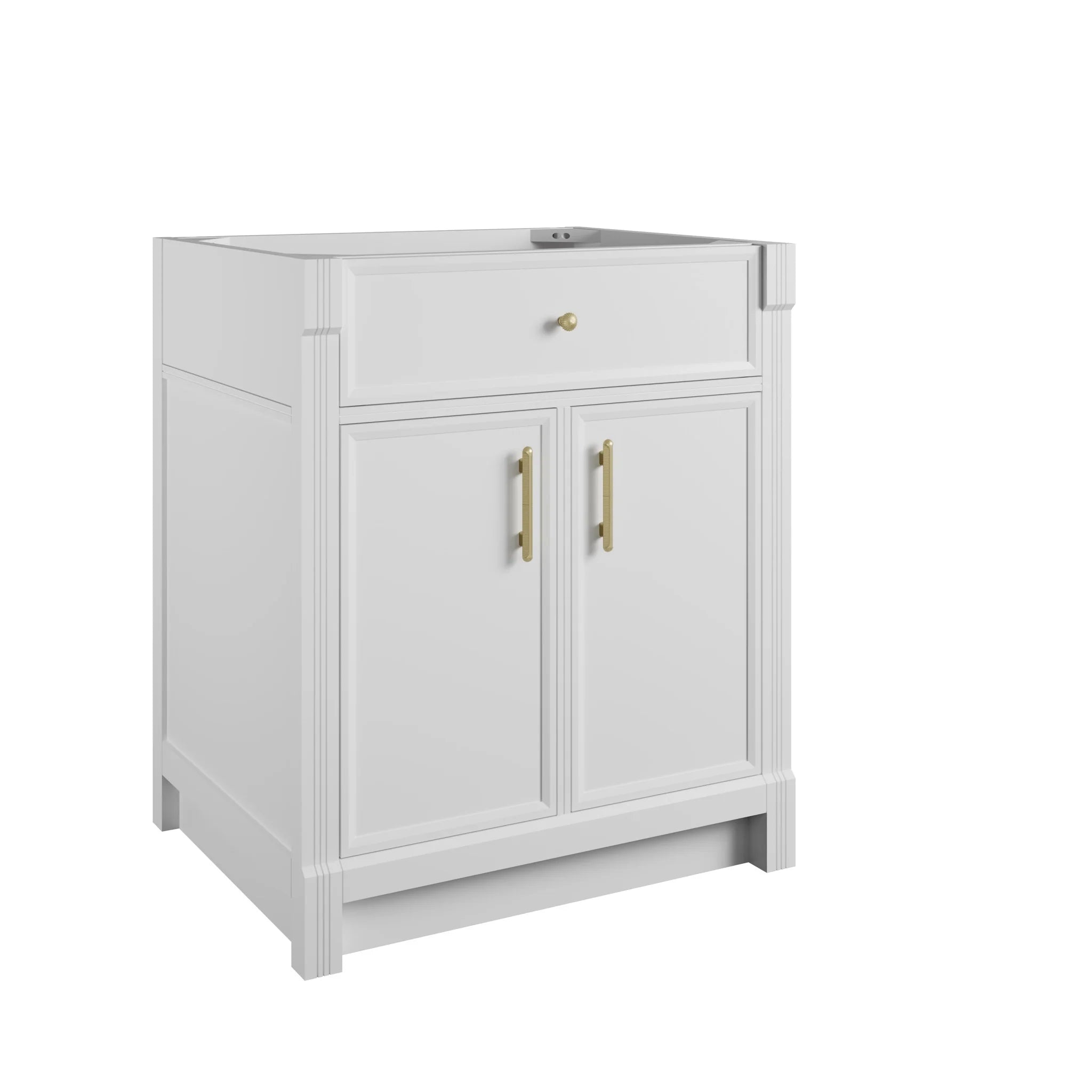 30" Bellshire Single Vanity in Bright White by James Martin Vanities-Eternal Jasmine Pearl Silestone 7