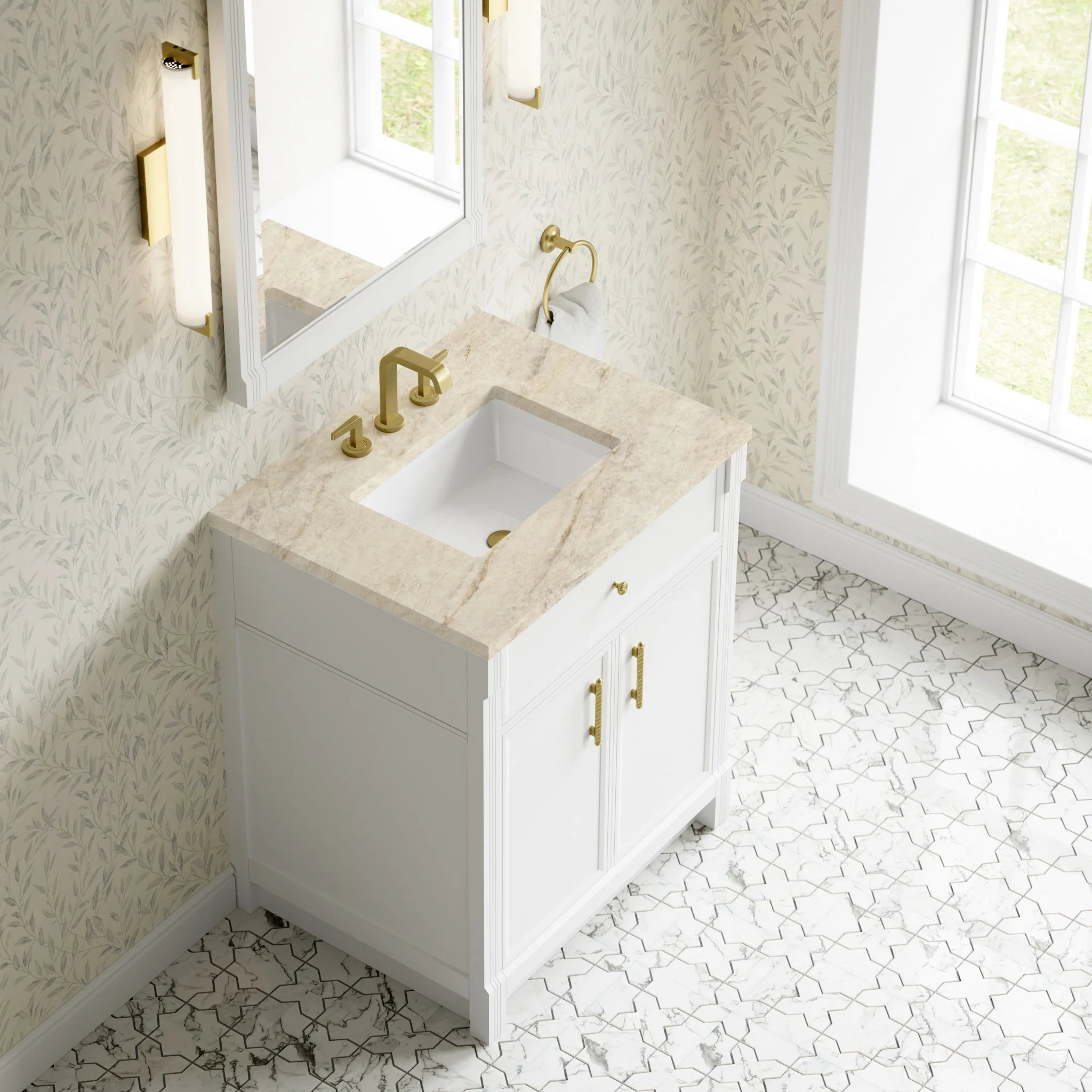 30" Bellshire Single Vanity in Bright White by James Martin Vanities-Tajnar Eclos 5