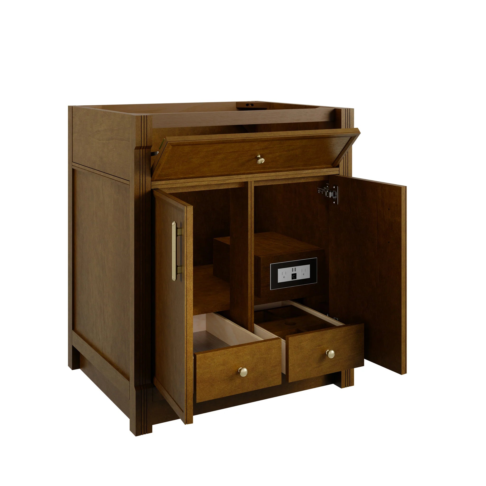 30" Bellshire Single Vanity in Honey Oak by James Martin Vanities-Phantome Eclos 6