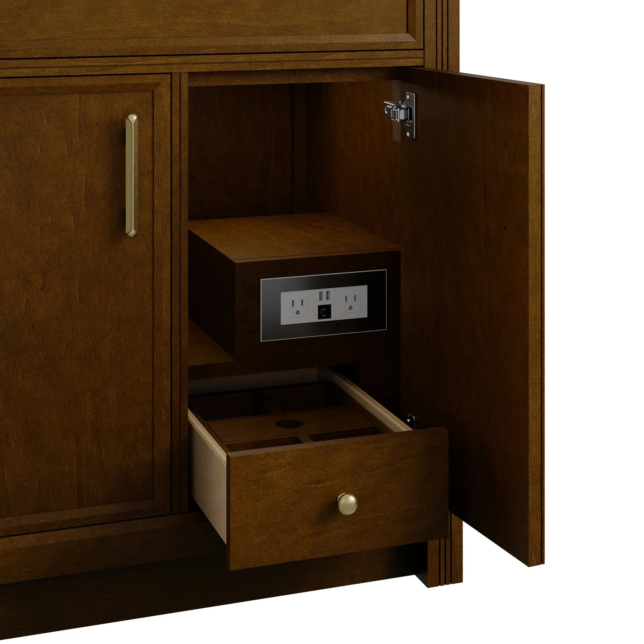 30" Bellshire Single Vanity in Honey Oak by James Martin Vanities-White Zeus Silestone & Backsplash 10