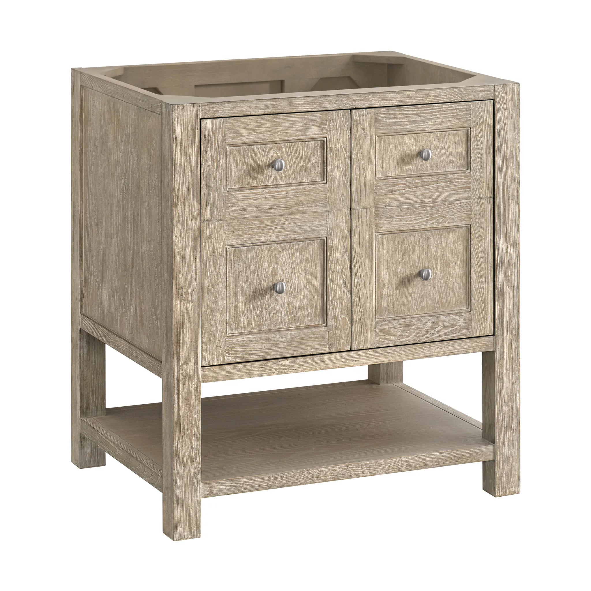 30" Breckenridge Single Vanity in Whitewashed Oak-Lime Delight Silestone-8" Widespread image 1