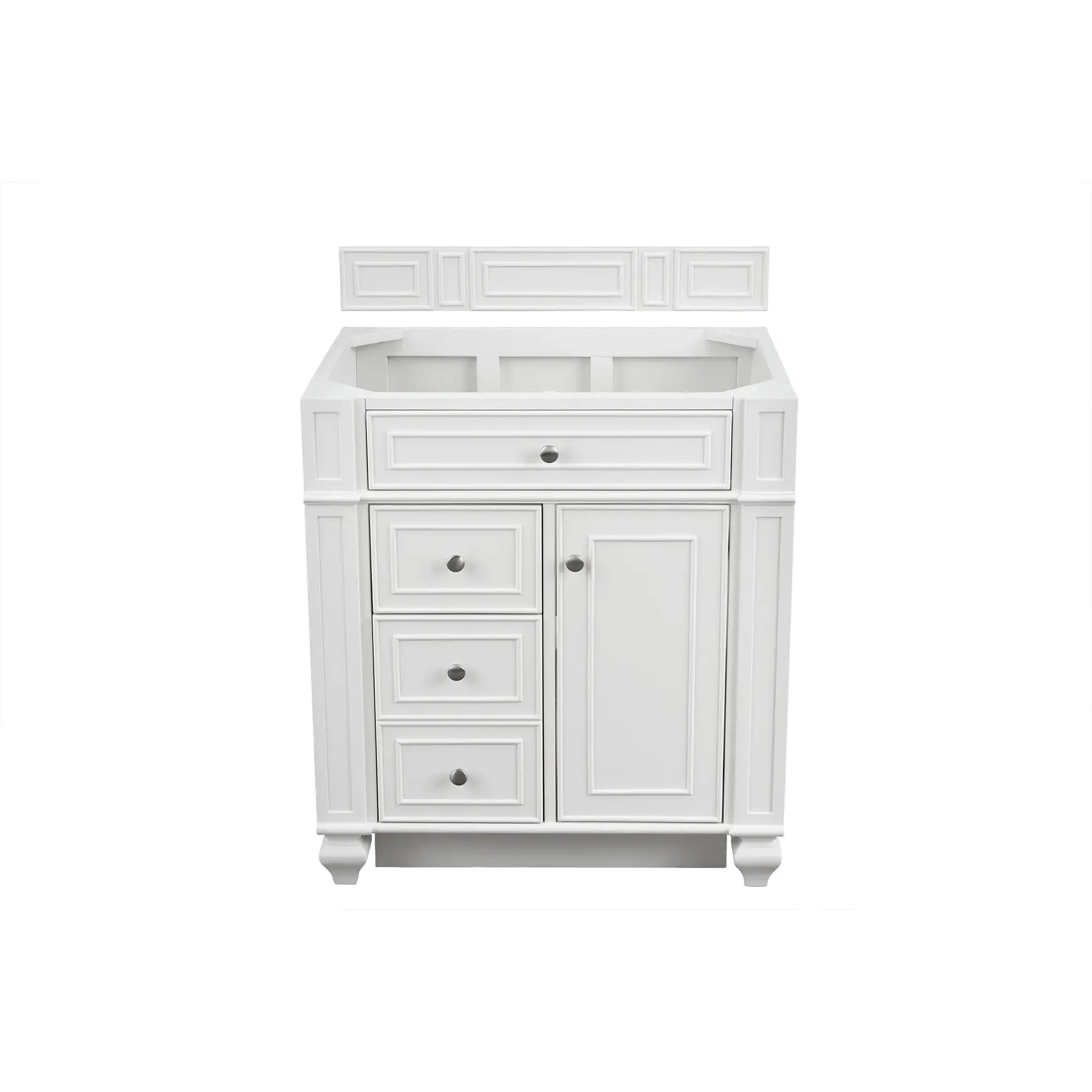 30" Bristol Single Vanity in Bright White-Cabinet Only-Not Available image