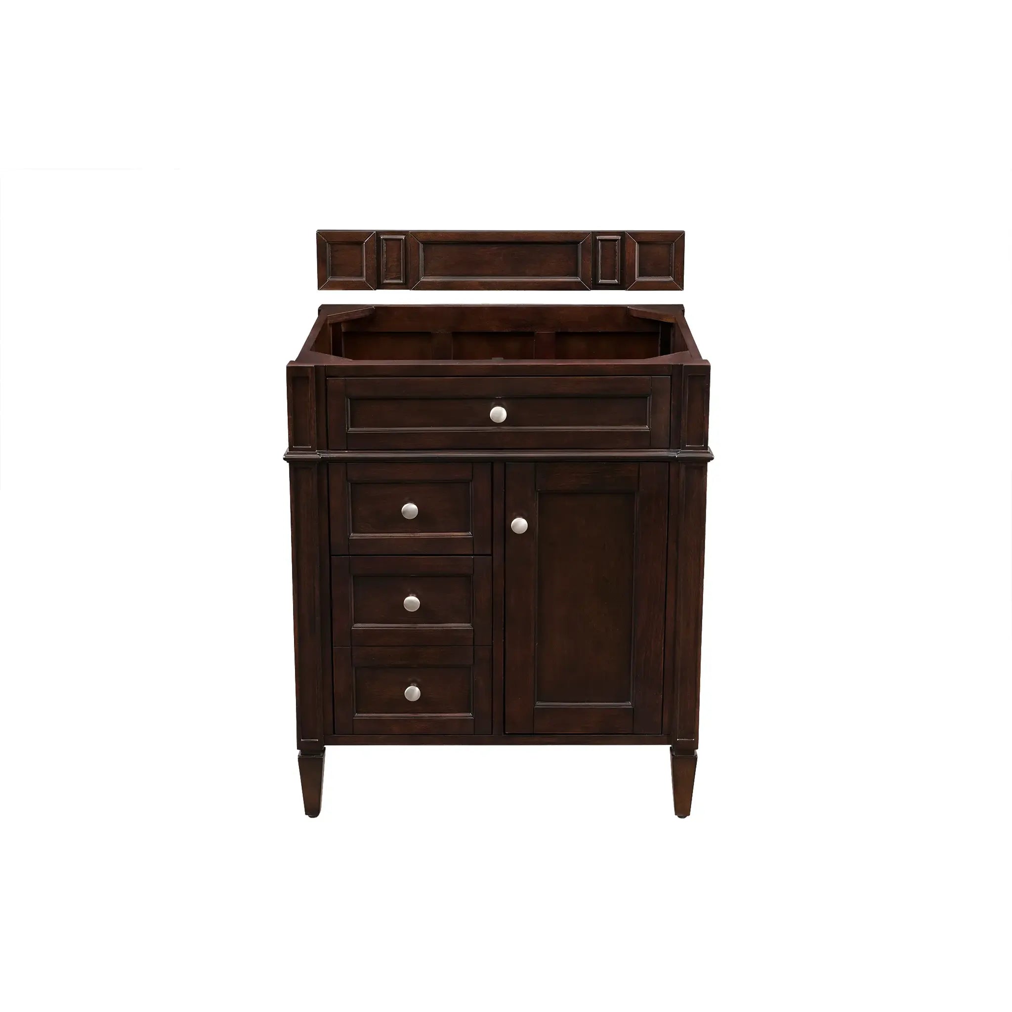 30" Brittany Single Vanity in Burnished Mahogany-Cabinet Only-Not Available image