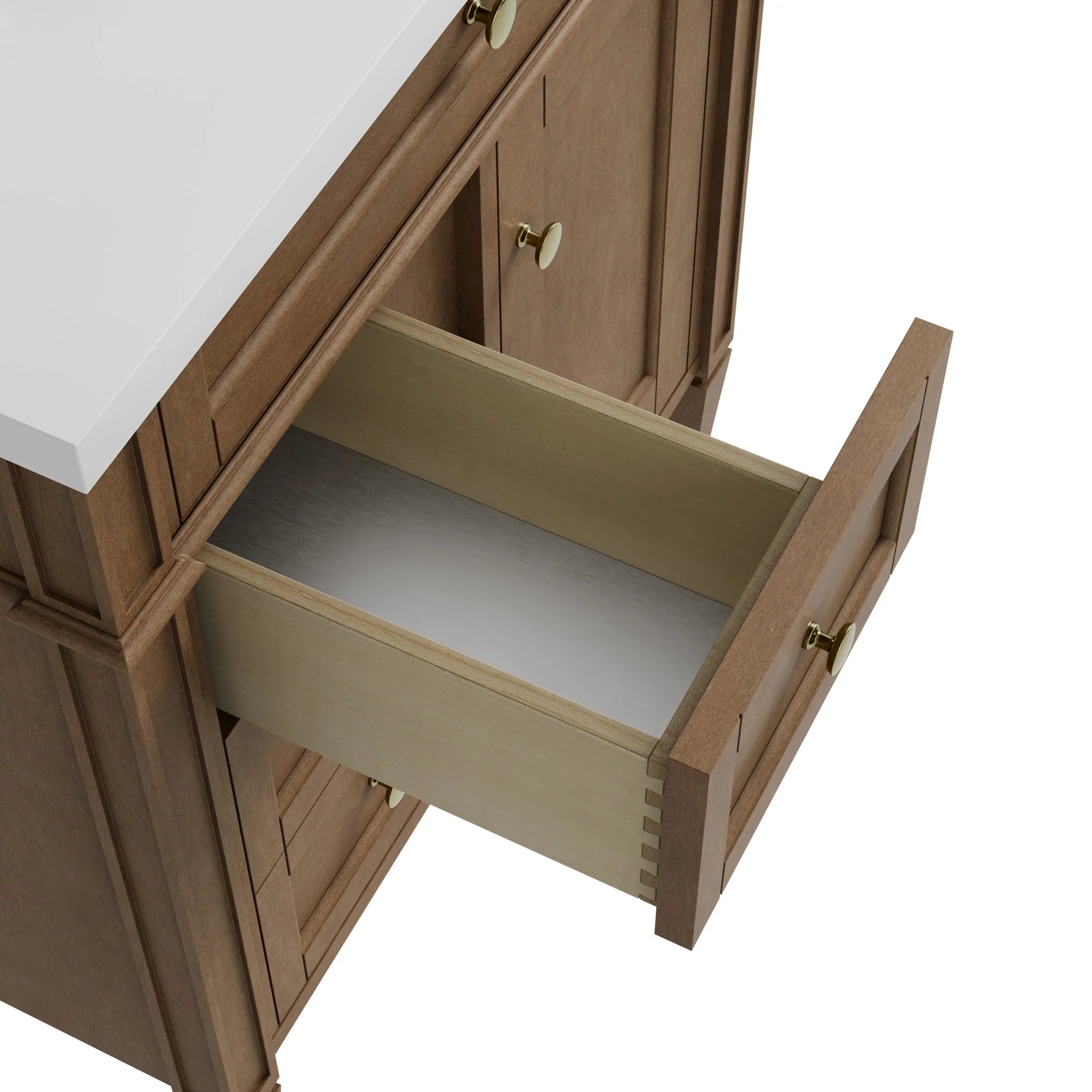 30" Brittany Single Vanity in Pecan by James Martin Vanities-Lime Delight Silestone 14